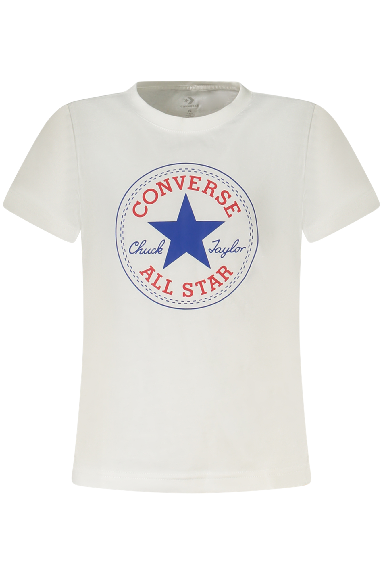 CONVERSE T-SHIRT MANICHE CORTE BAMBINO BIANCO