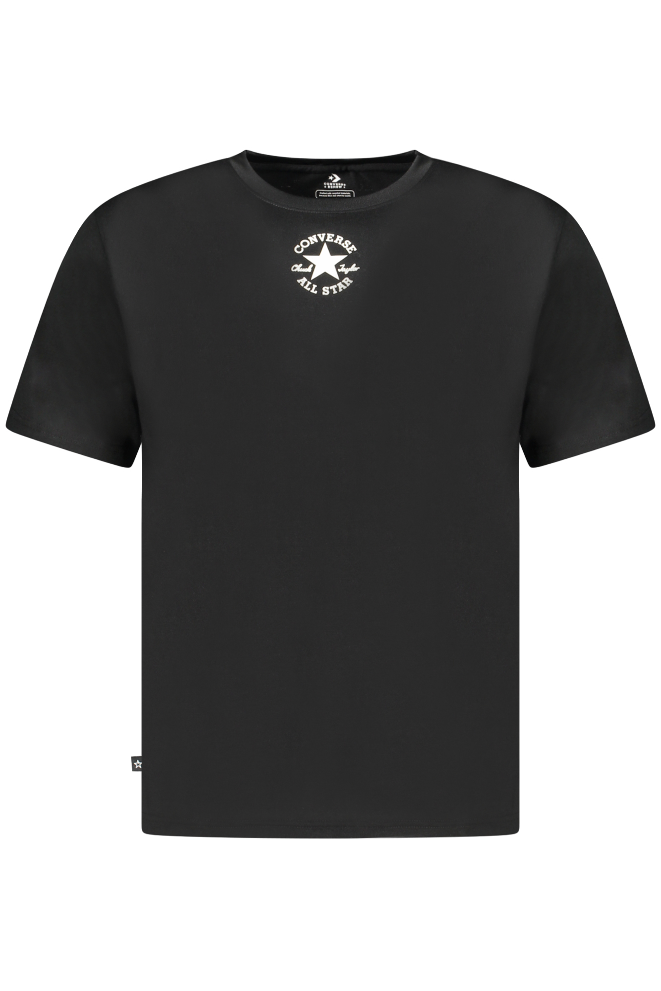 CONVERSE T-SHIRT MANICHE CORTE BAMBINO NERO