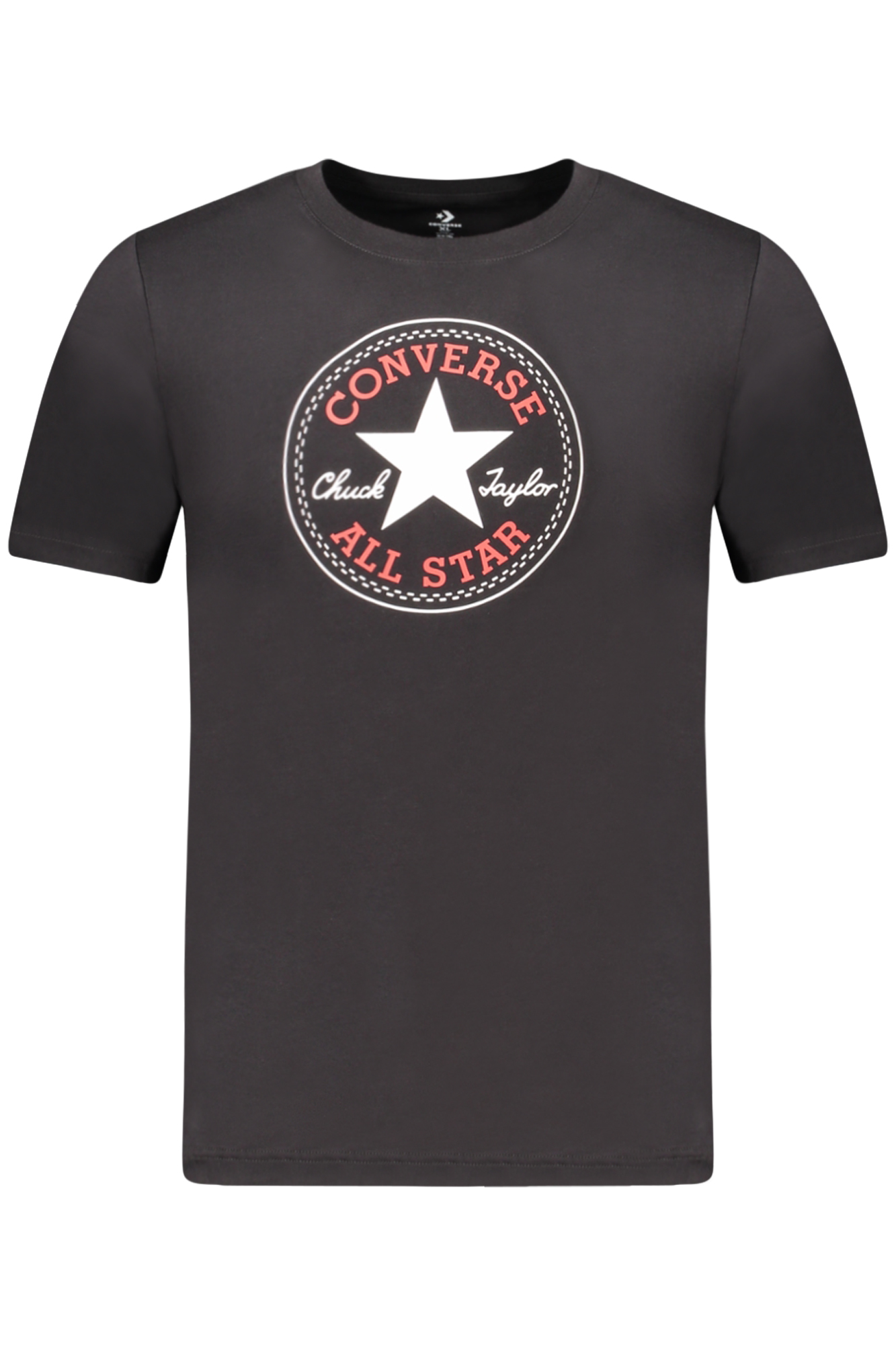 CONVERSE T-SHIRT MANICHE CORTE BAMBINO NERO