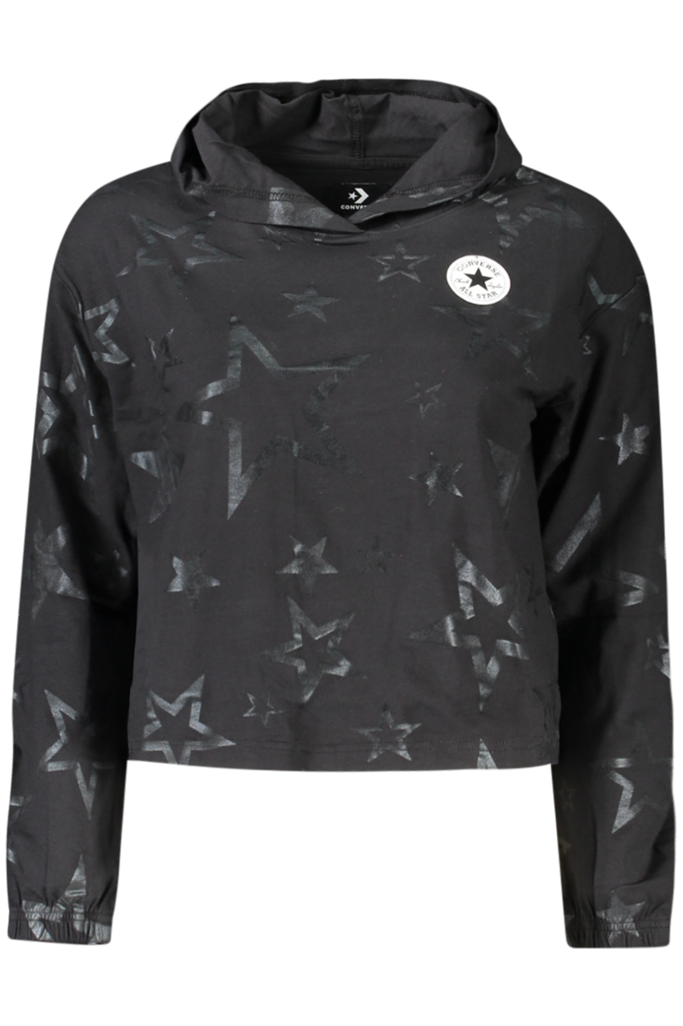 CONVERSE T-SHIRT MANICHE LUNGHE BAMBINA NERO