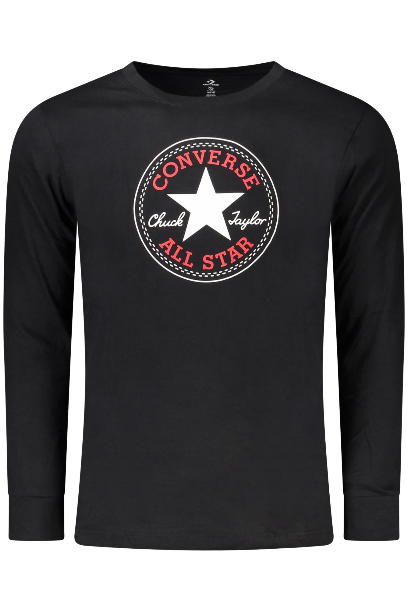 CONVERSE T-SHIRT MANICHE LUNGHE BAMBINO NERO