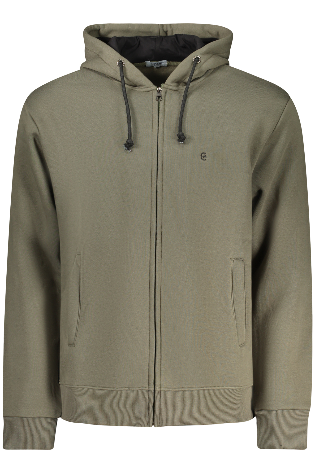COVERI MOVING FELPA CON ZIP UOMO VERDE
