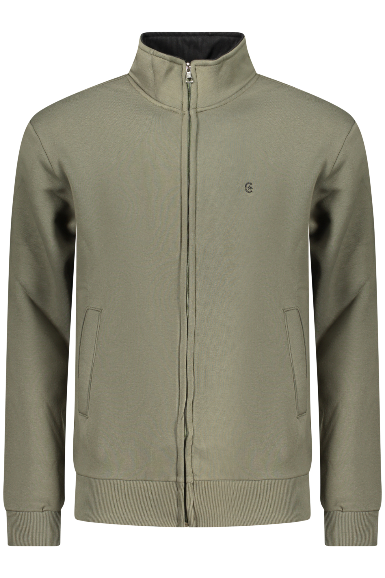 COVERI MOVING FELPA CON ZIP UOMO VERDE
