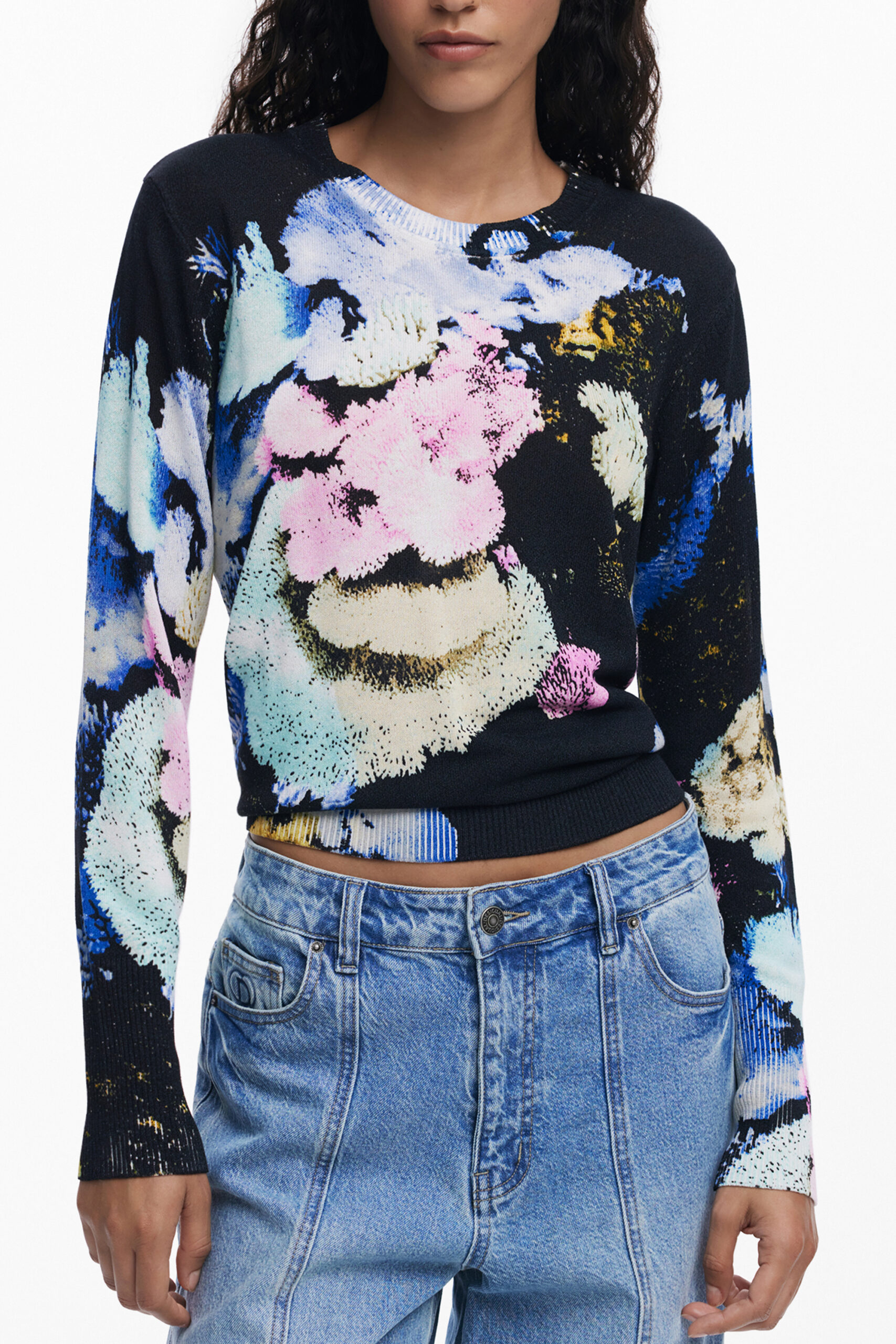 DESIGUAL MAGLIA DONNA NERO