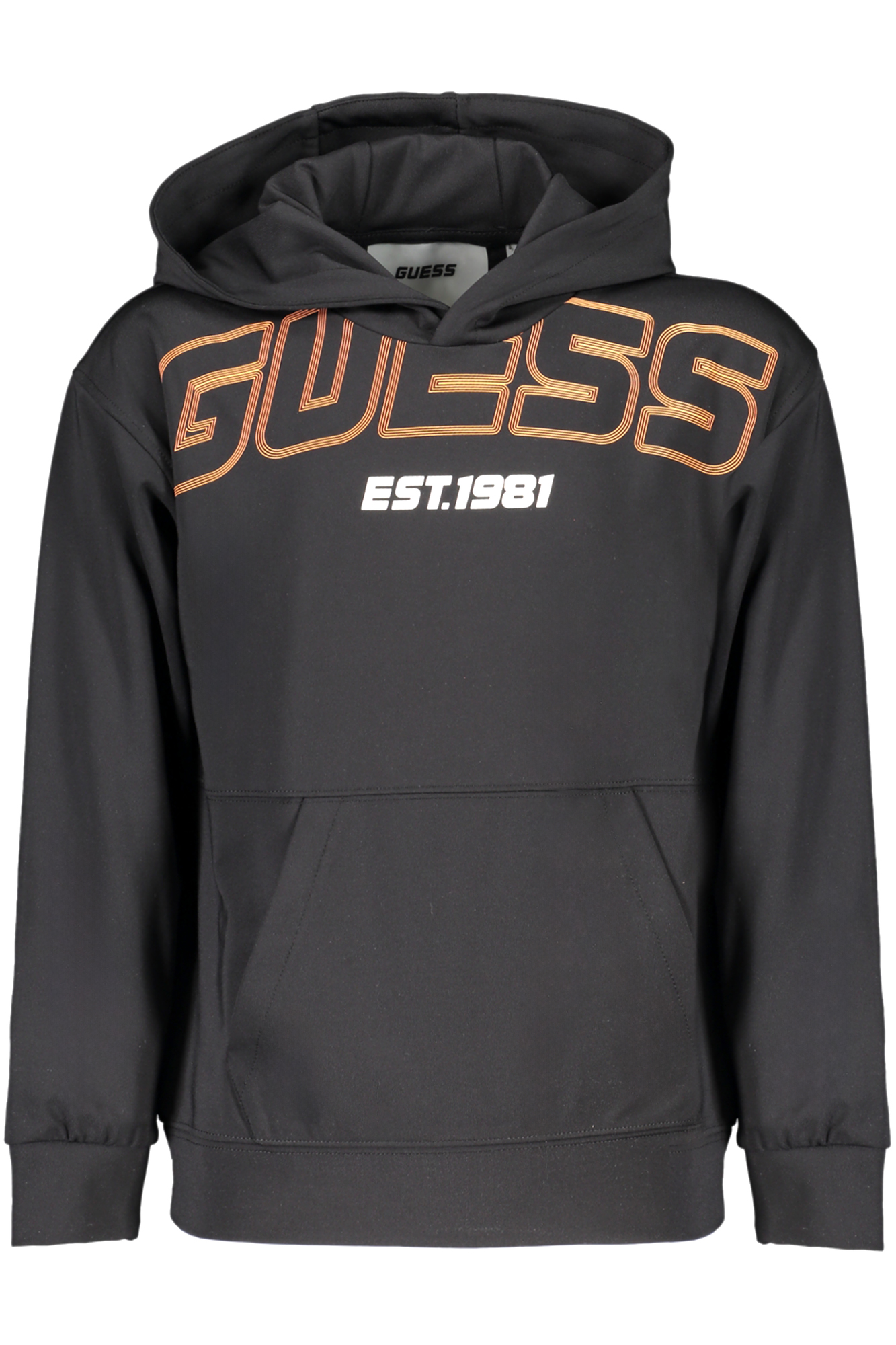 GUESS JEANS FELPA SENZA ZIP BAMBINO NERO