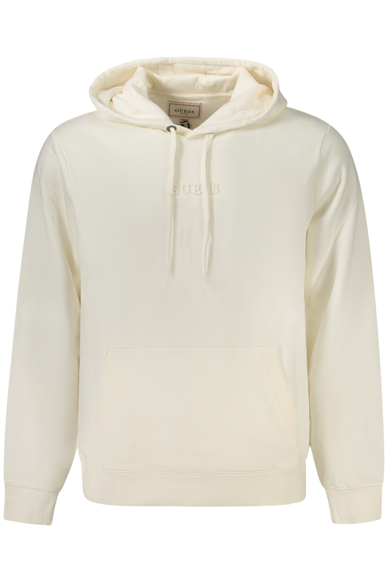 GUESS JEANS FELPA SENZA ZIP UOMO BIANCO