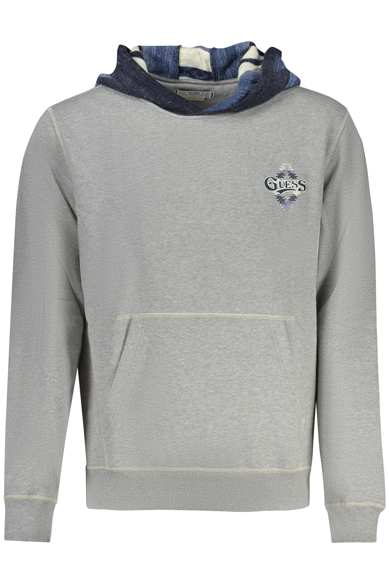 GUESS JEANS FELPA SENZA ZIP UOMO GRIGIO