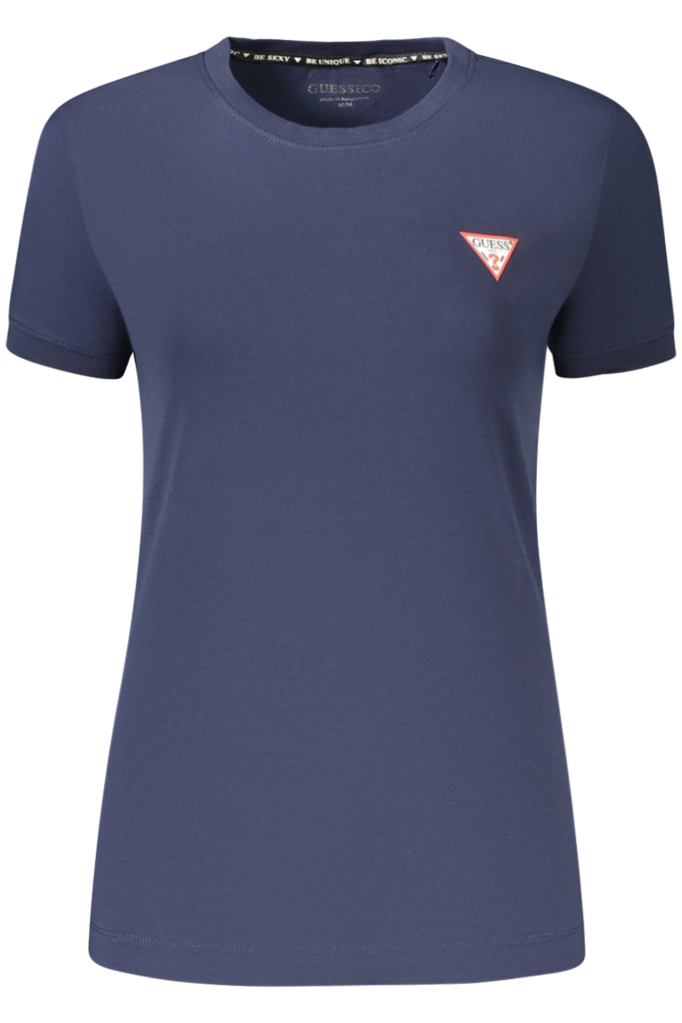 GUESS JEANS T-SHIRT MANICHE CORTE DONNA BLU