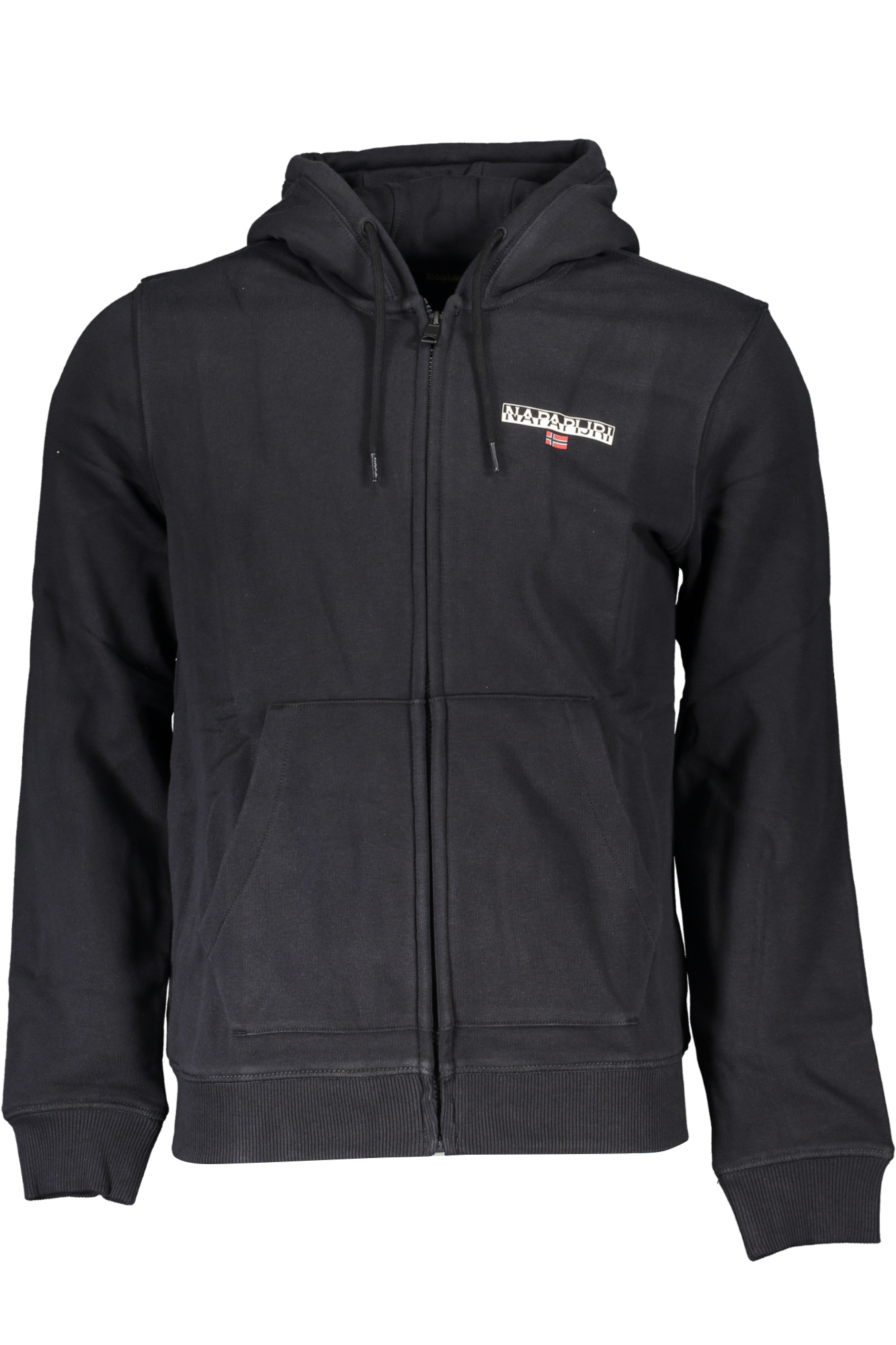 NAPAPIJRI FELPA CON ZIP UOMO NERO