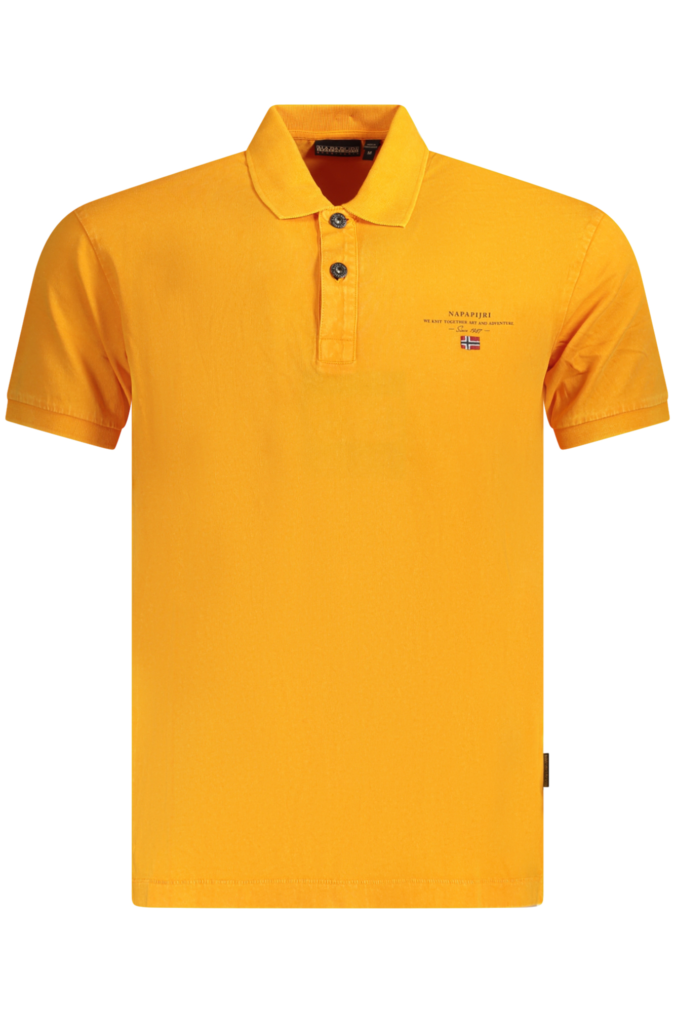 NAPAPIJRI POLO MANICHE CORTE UOMO ARANCIO