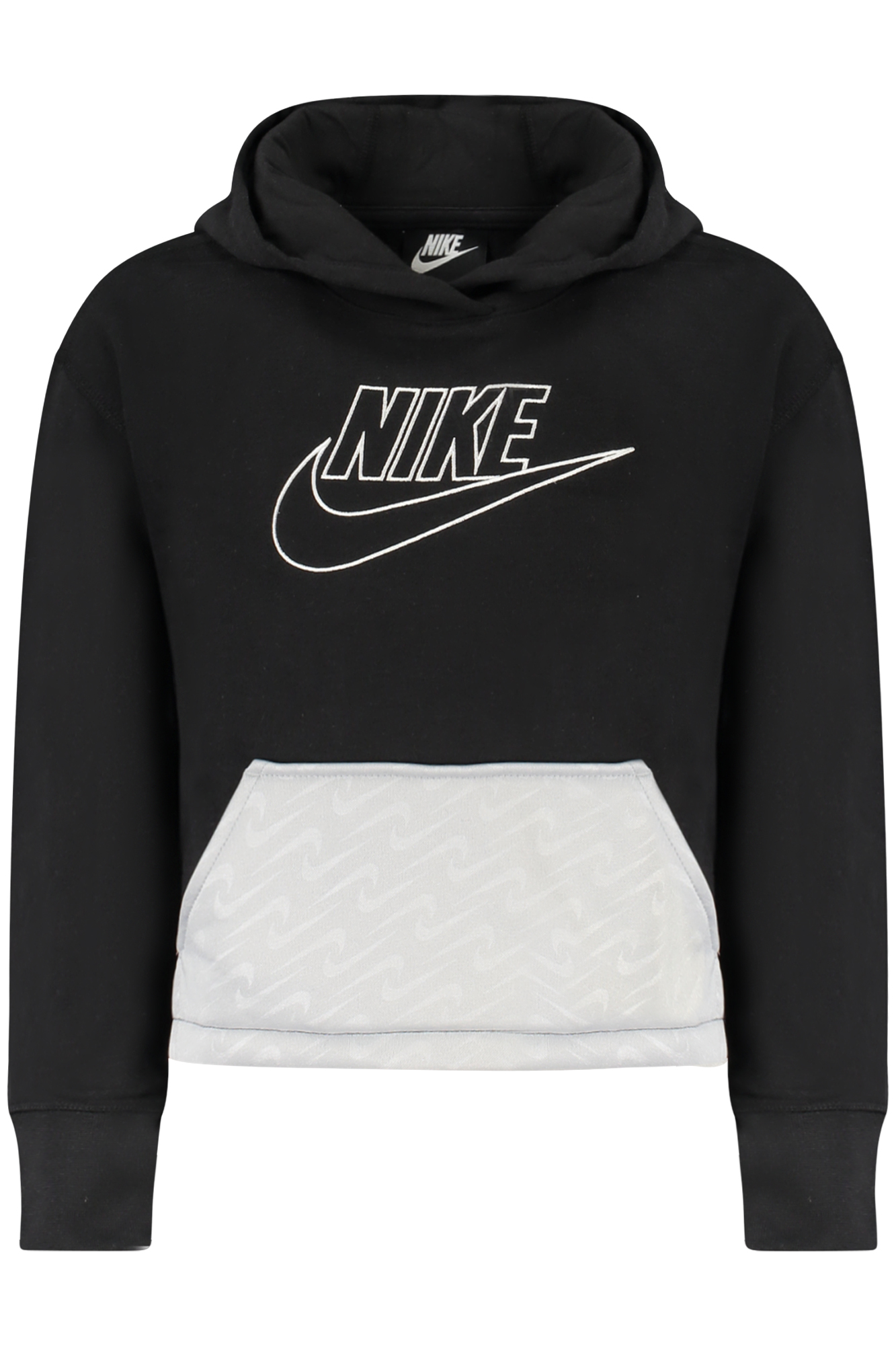 NIKE FELPA SENZA ZIP BAMBINA NERO