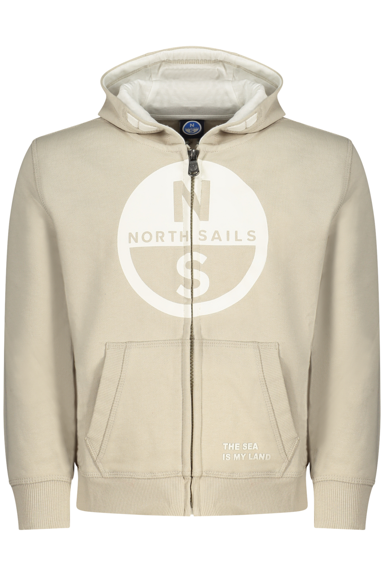 NORTH SAILS FELPA CON ZIP BAMBINO BEIGE