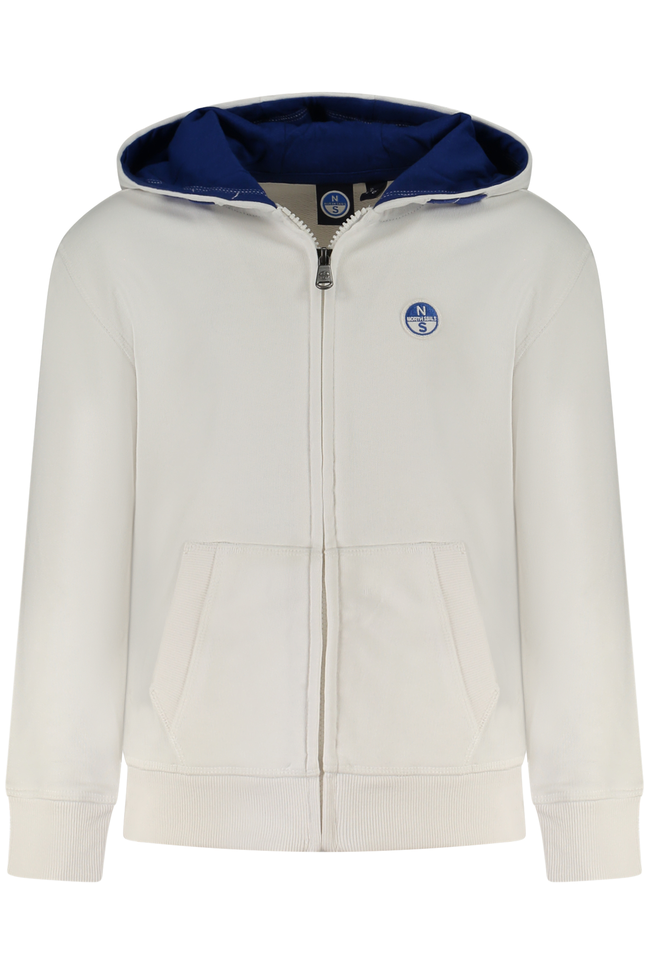 NORTH SAILS FELPA CON ZIP BAMBINO BIANCO