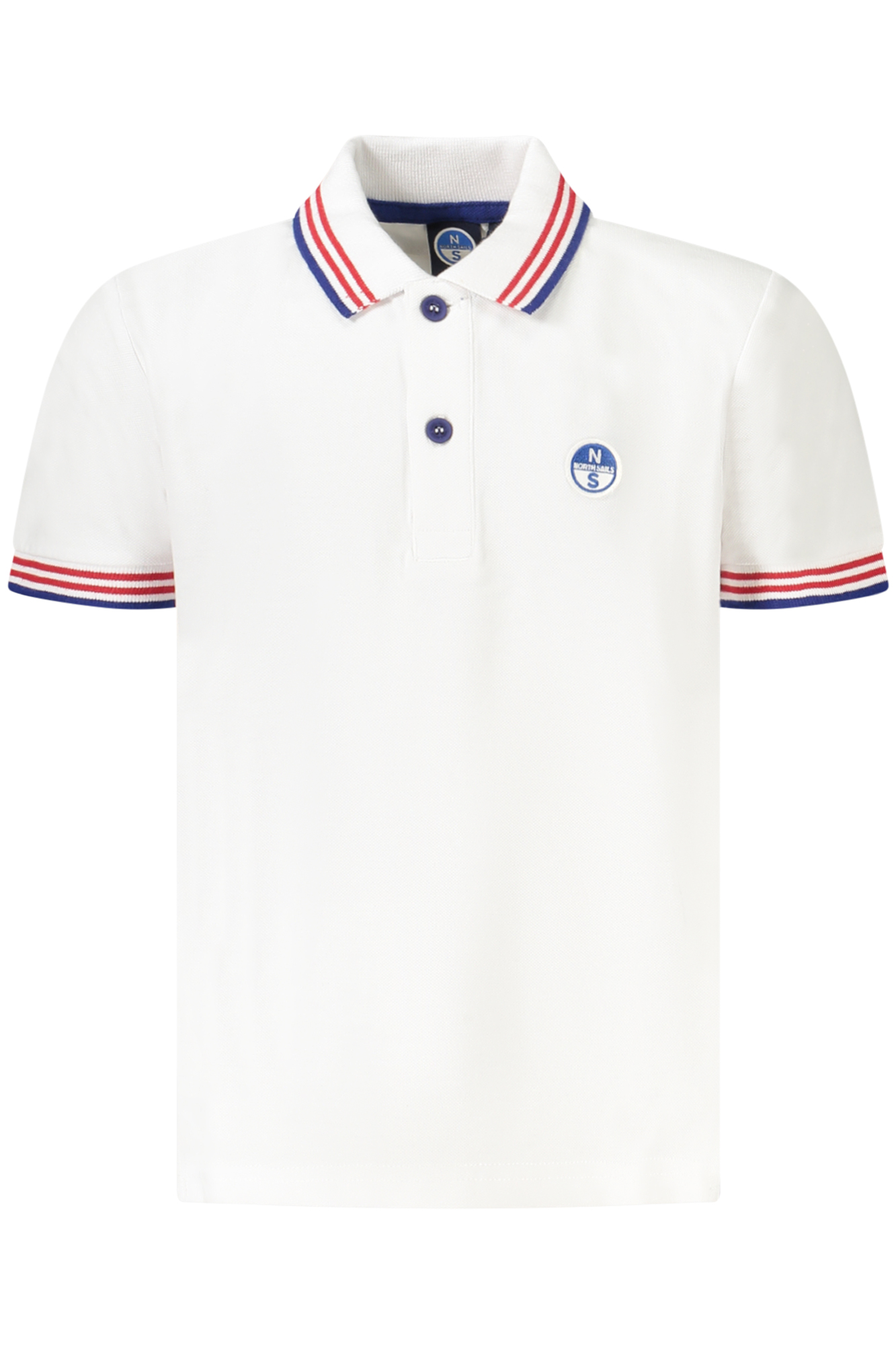 NORTH SAILS POLO MANICHE CORTE BAMBINO BIANCO