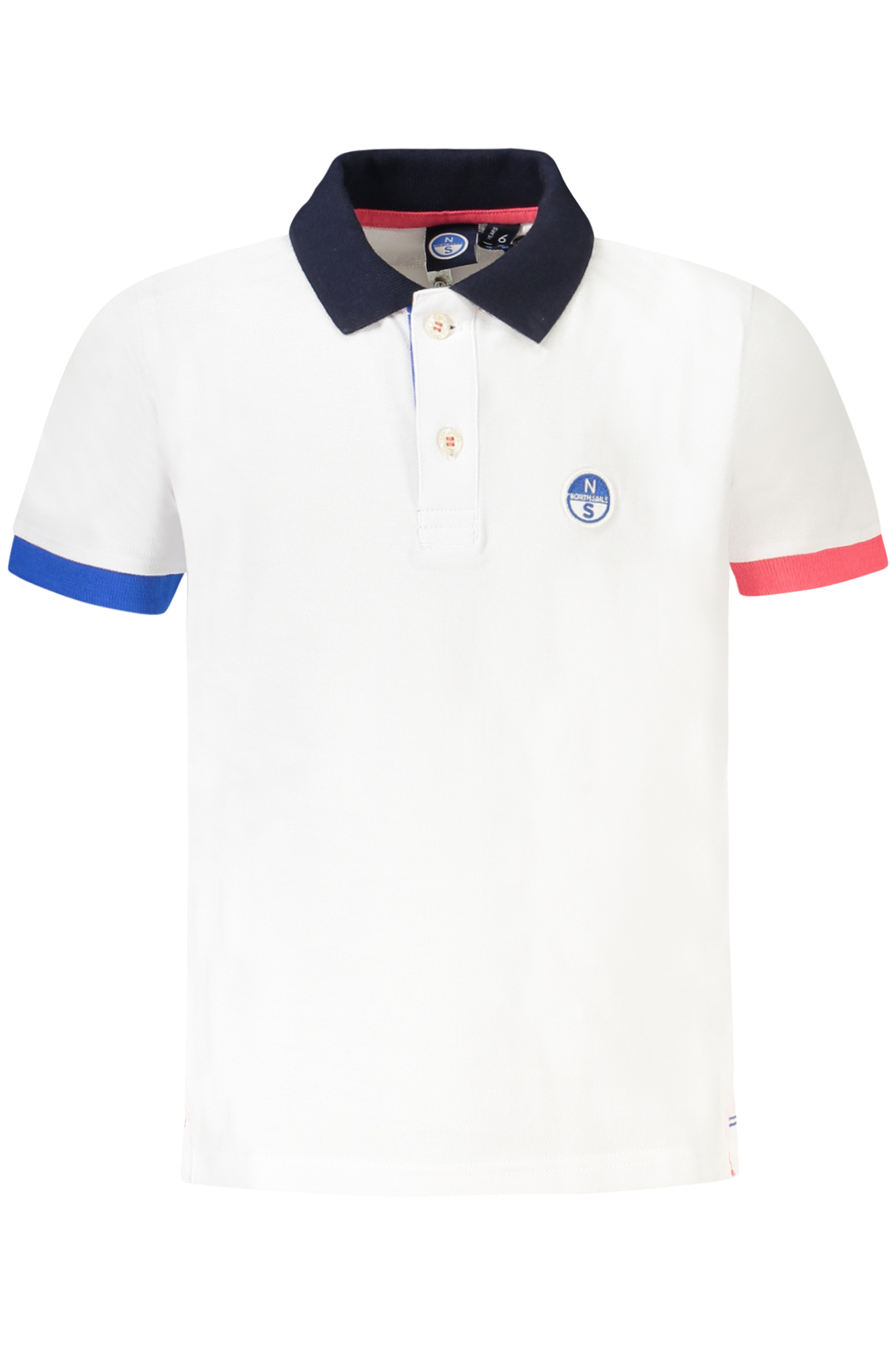 NORTH SAILS POLO MANICHE CORTE BAMBINO BIANCO