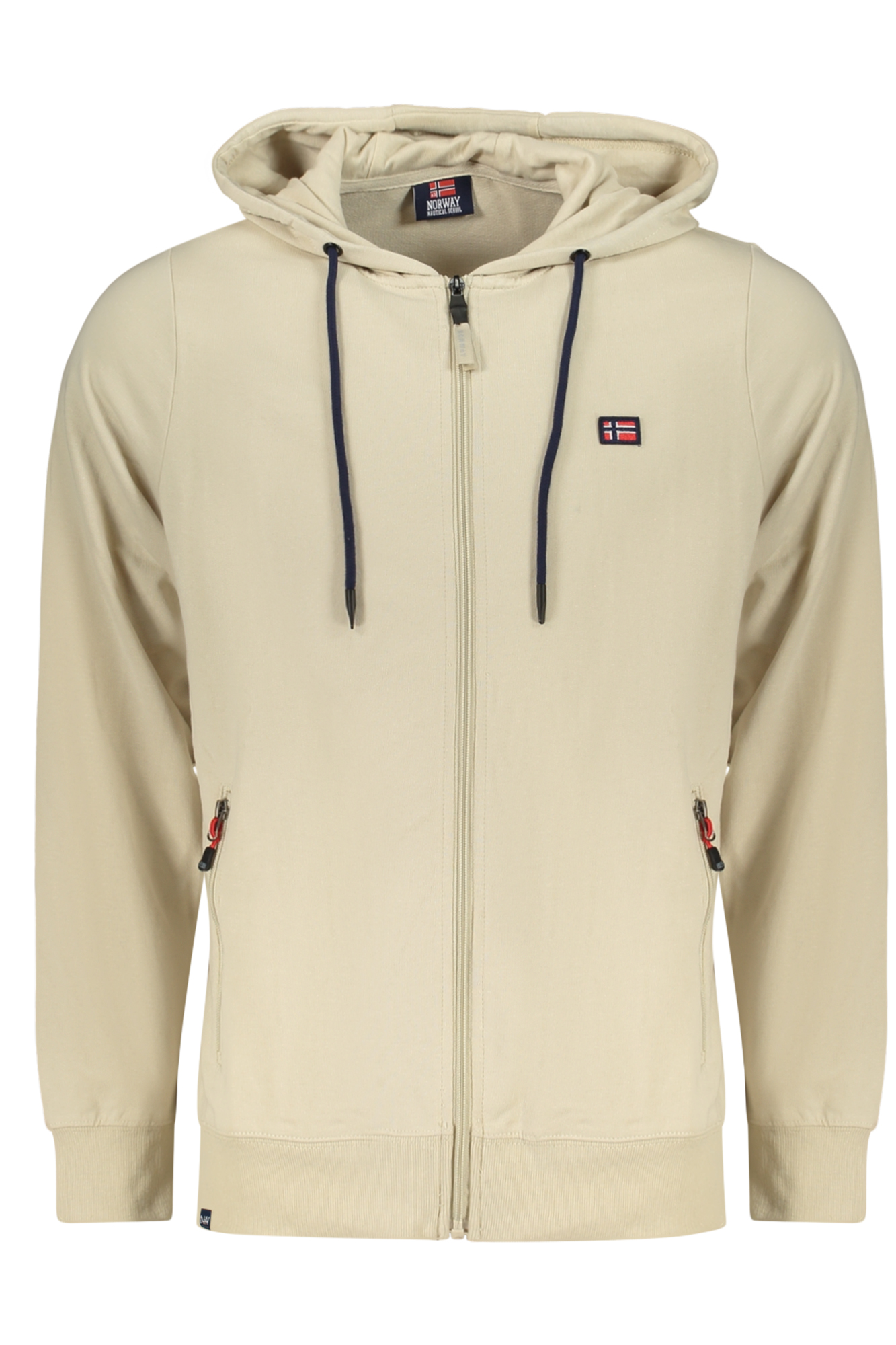 NORWAY 1963 FELPA CON ZIP UOMO BEIGE