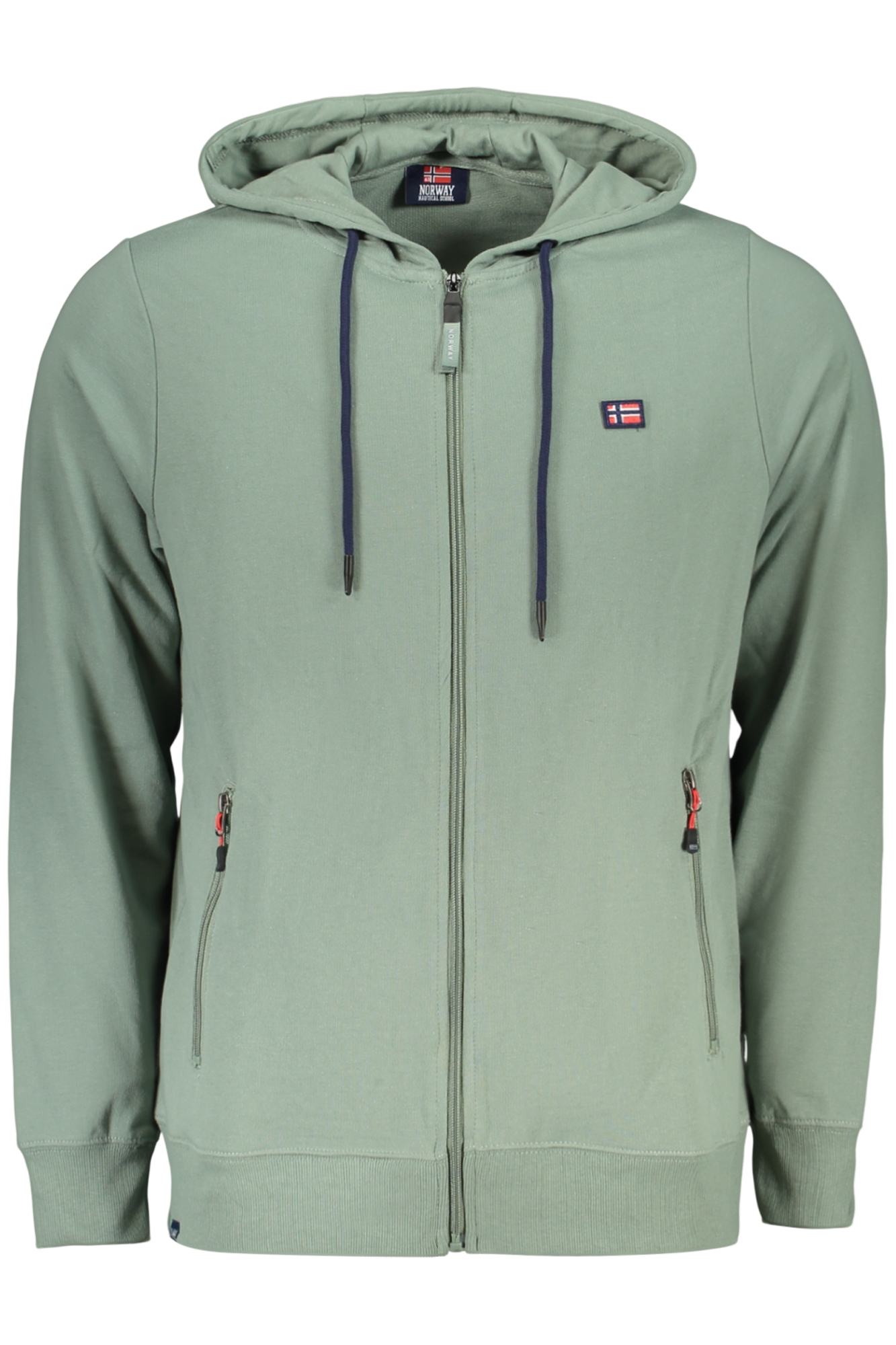 NORWAY 1963 FELPA CON ZIP UOMO VERDE