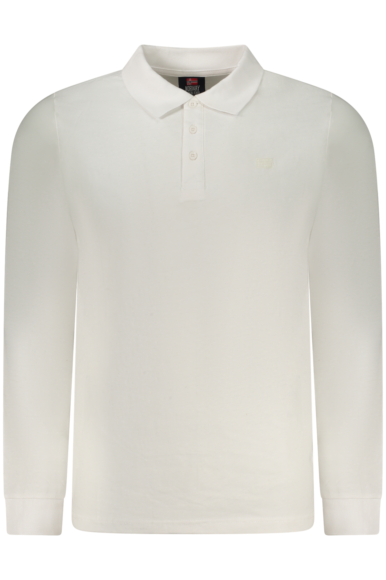 NORWAY 1963 POLO MANICHE LUNGHE UOMO BIANCO