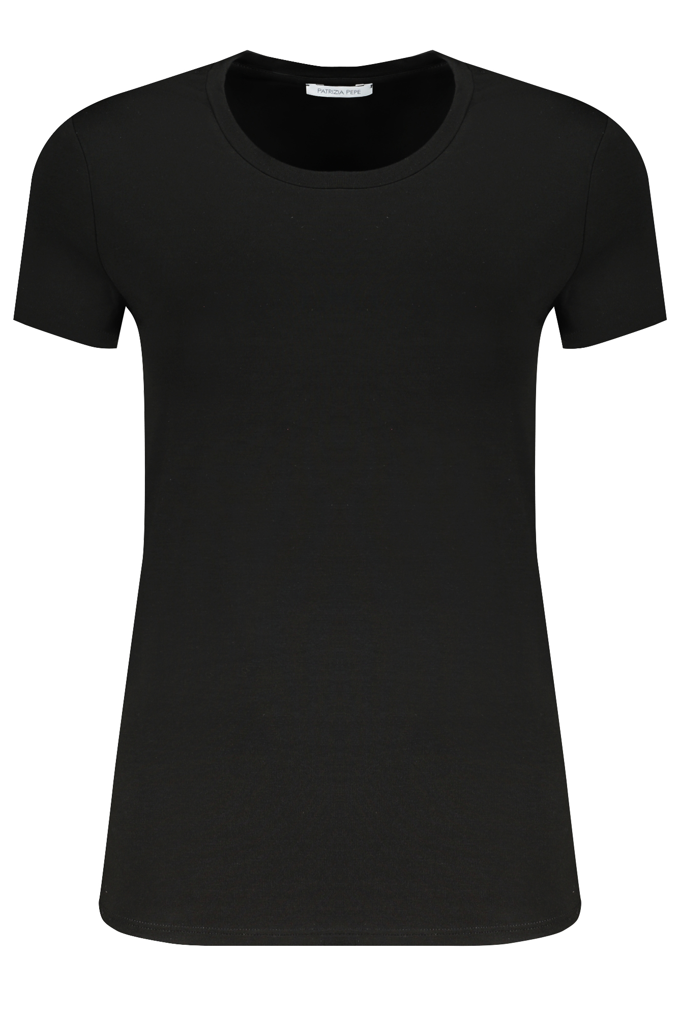 PATRIZIA PEPE T-SHIRT MANICHE CORTE DONNA NERO