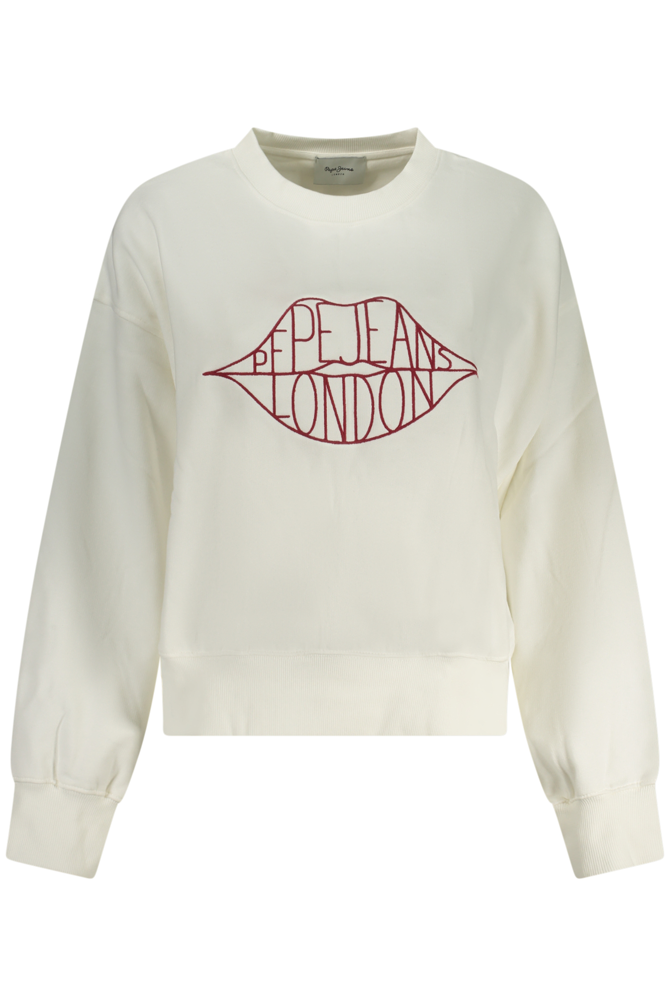 PEPE JEANS FELPA SENZA ZIP DONNA BIANCO