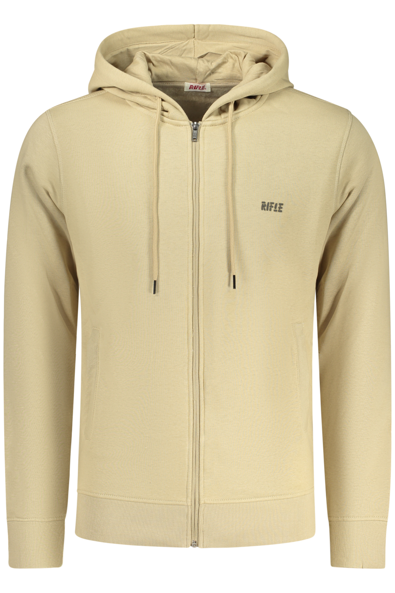 RIFLE FELPA CON ZIP UOMO BEIGE