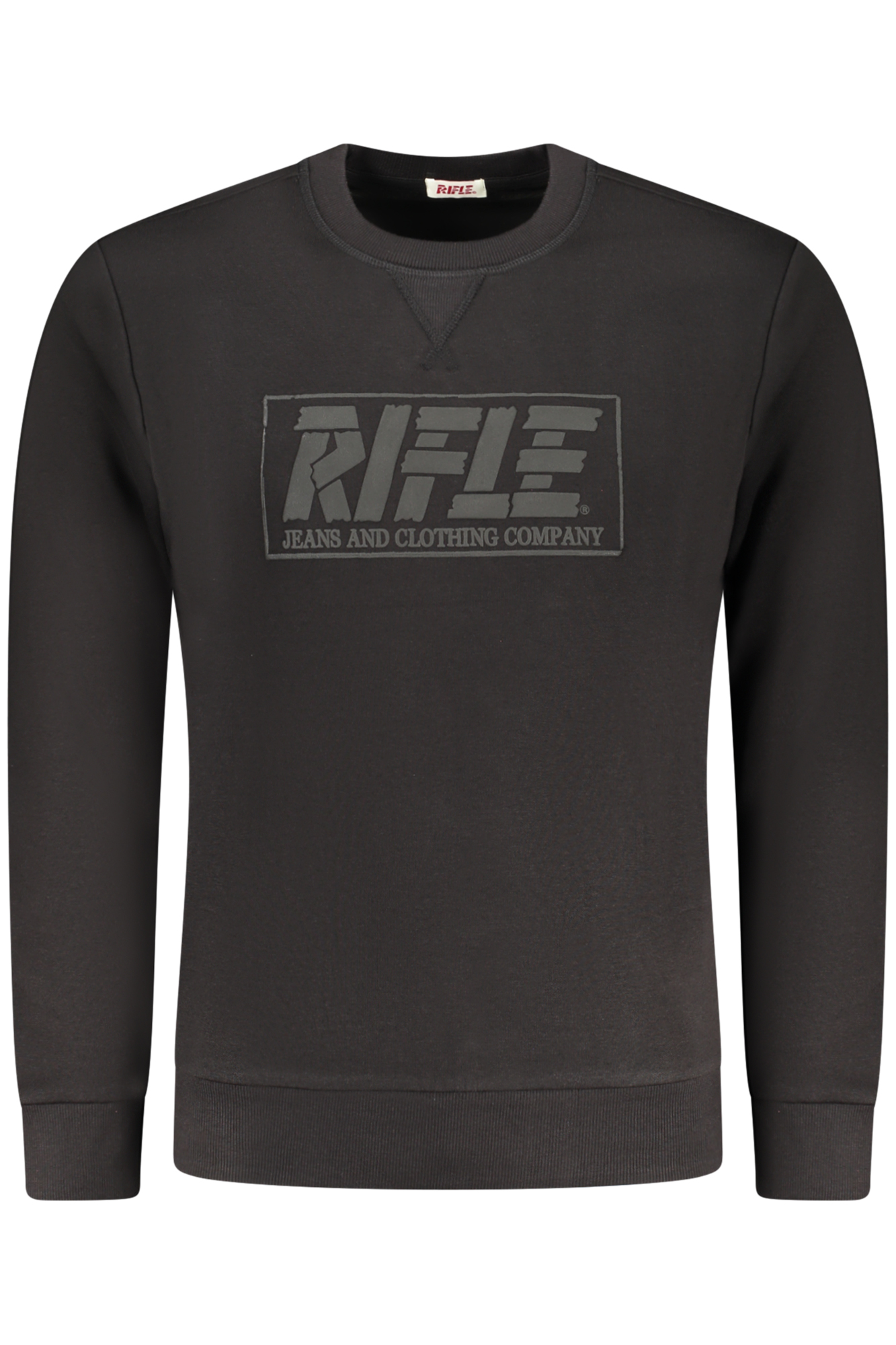 RIFLE FELPA SENZA ZIP UOMO NERO