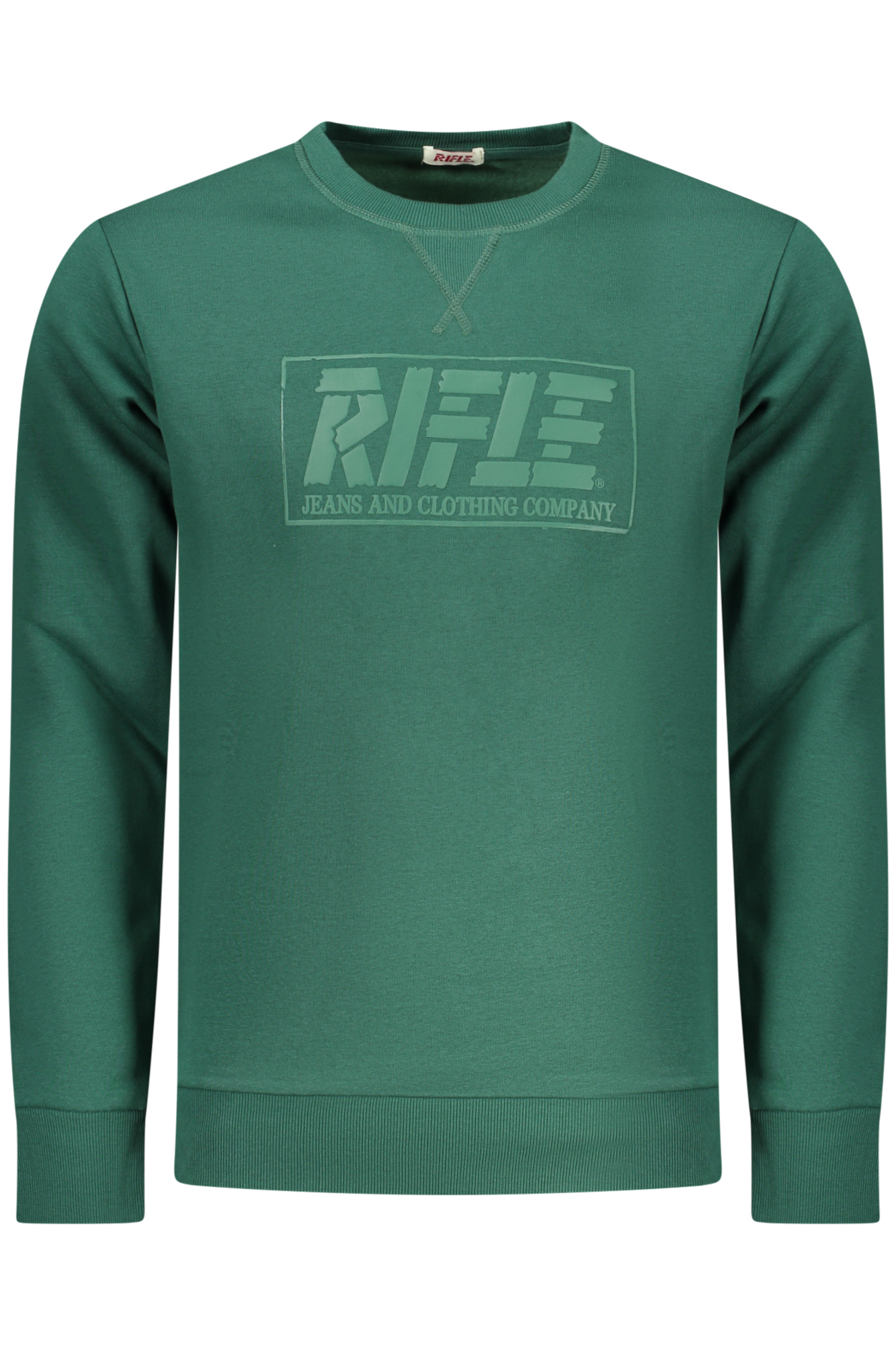 RIFLE FELPA SENZA ZIP UOMO VERDE