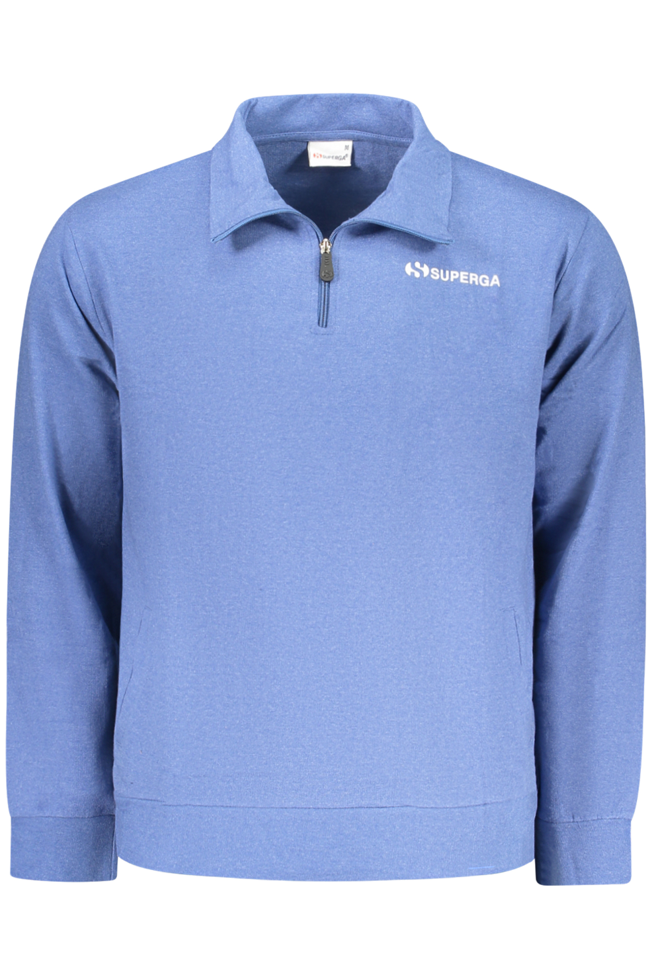SUPERGA FELPA SENZA ZIP UOMO AZZURRO