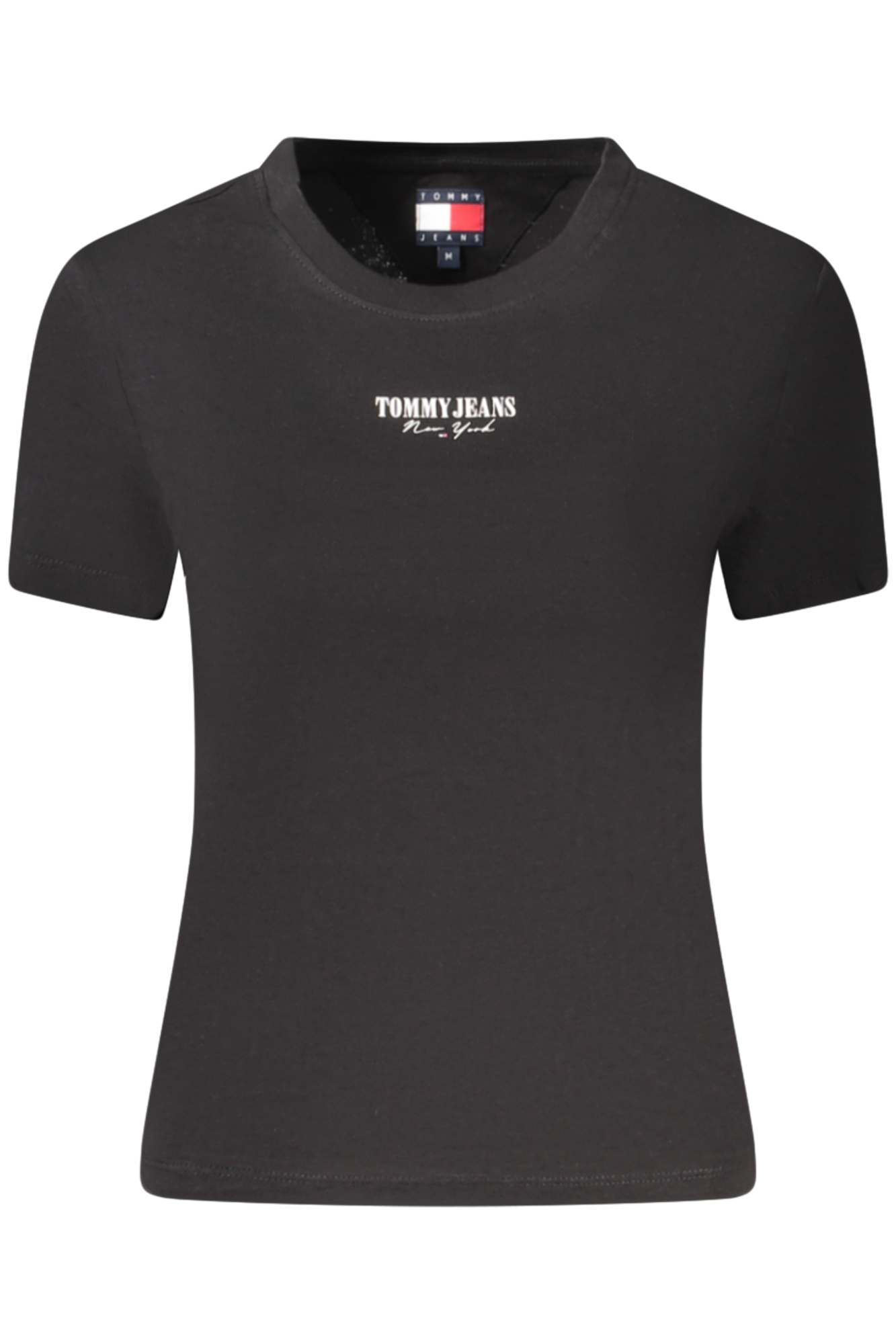 TOMMY HILFIGER T-SHIRT MANICHE CORTE DONNA NERO