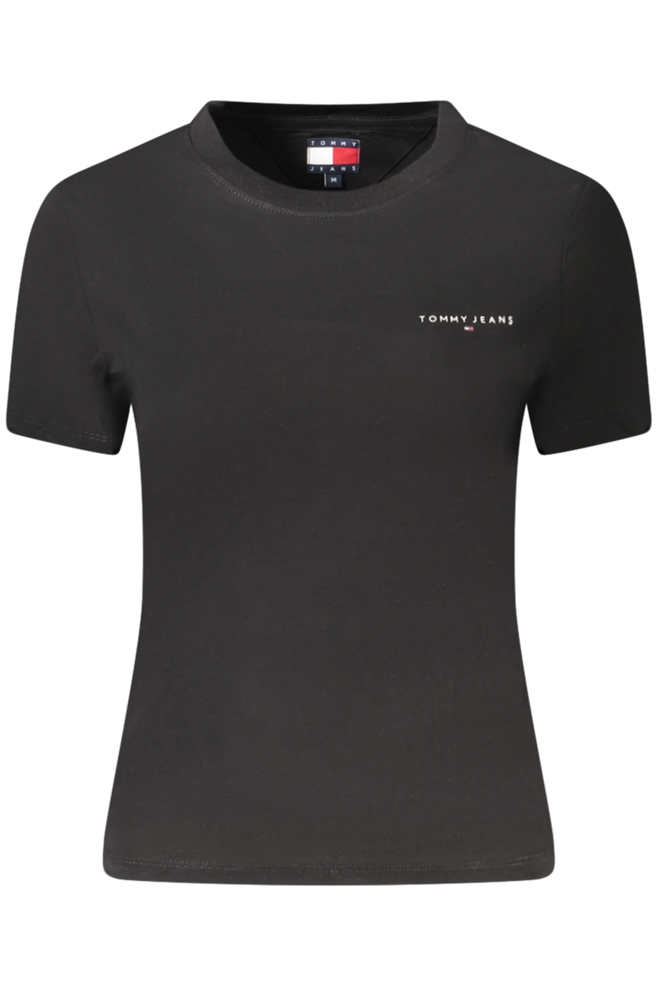 TOMMY HILFIGER T-SHIRT MANICHE CORTE DONNA NERO