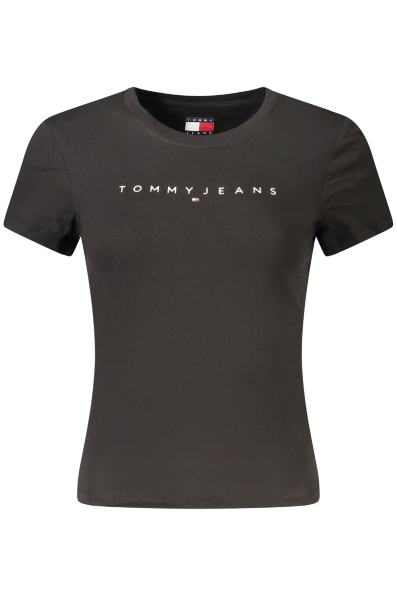 TOMMY HILFIGER T-SHIRT MANICHE CORTE DONNA NERO