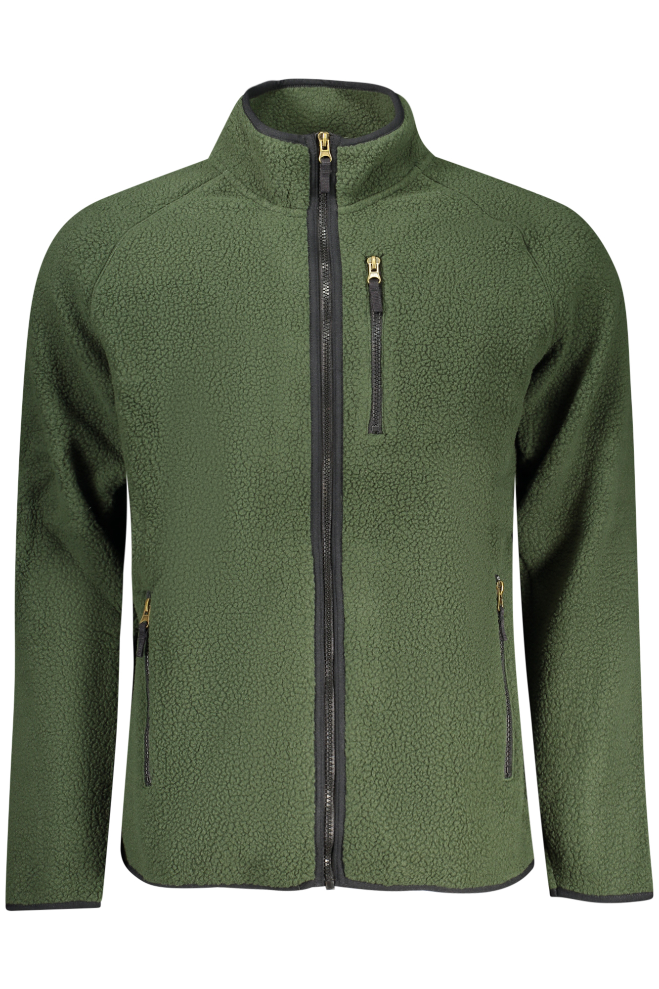 U.S. GRAND FELPA CON ZIP UOMO VERDE