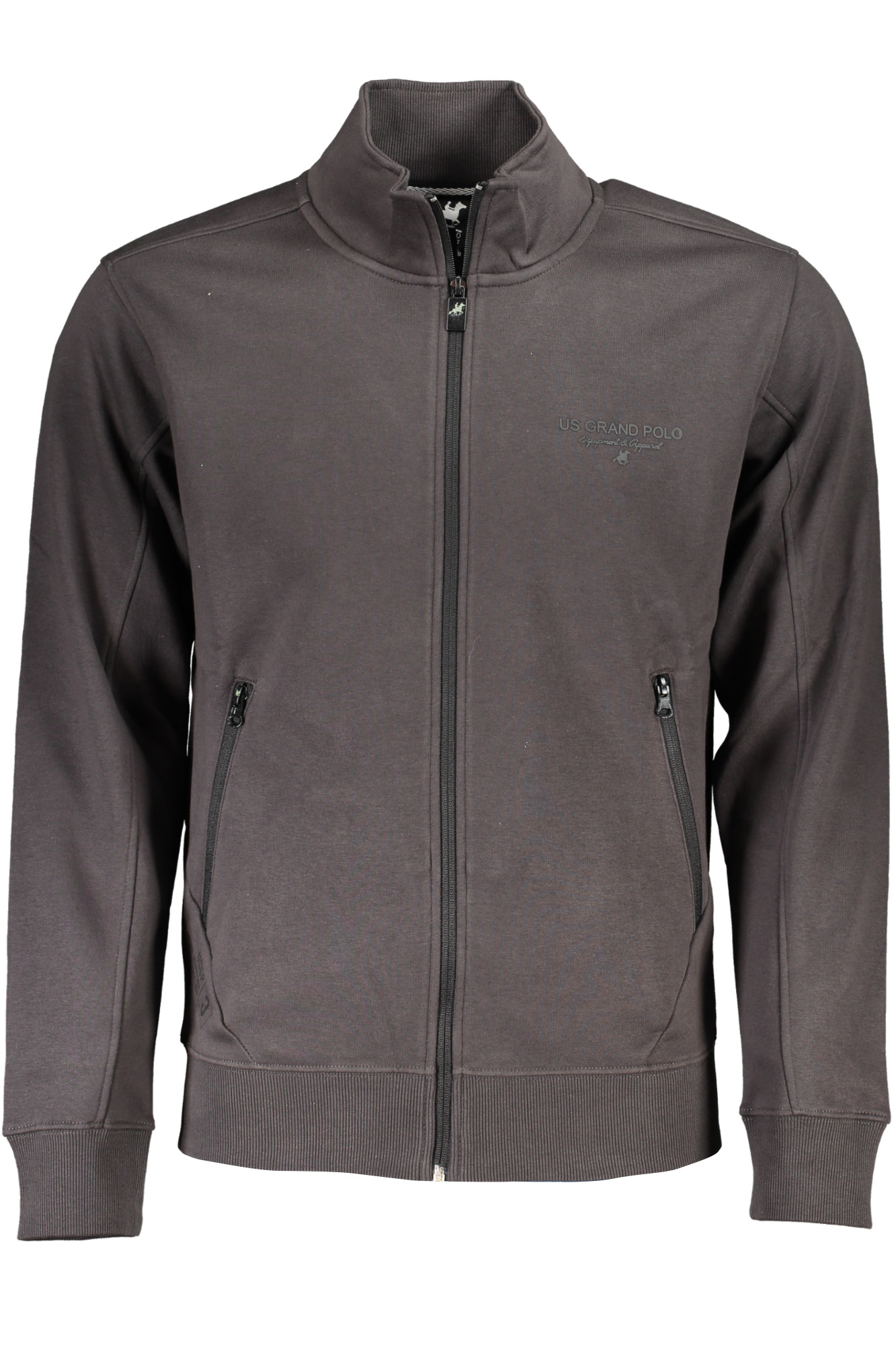 U.S. GRAND FELPA CON ZIP UOMO GRIGIO