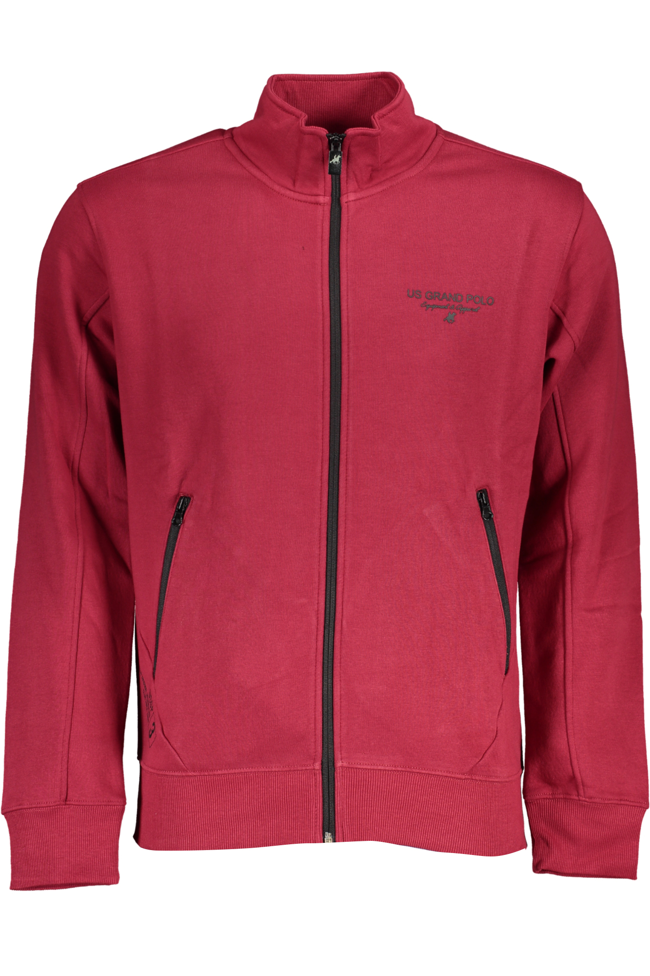 U.S. GRAND FELPA CON ZIP UOMO ROSSO