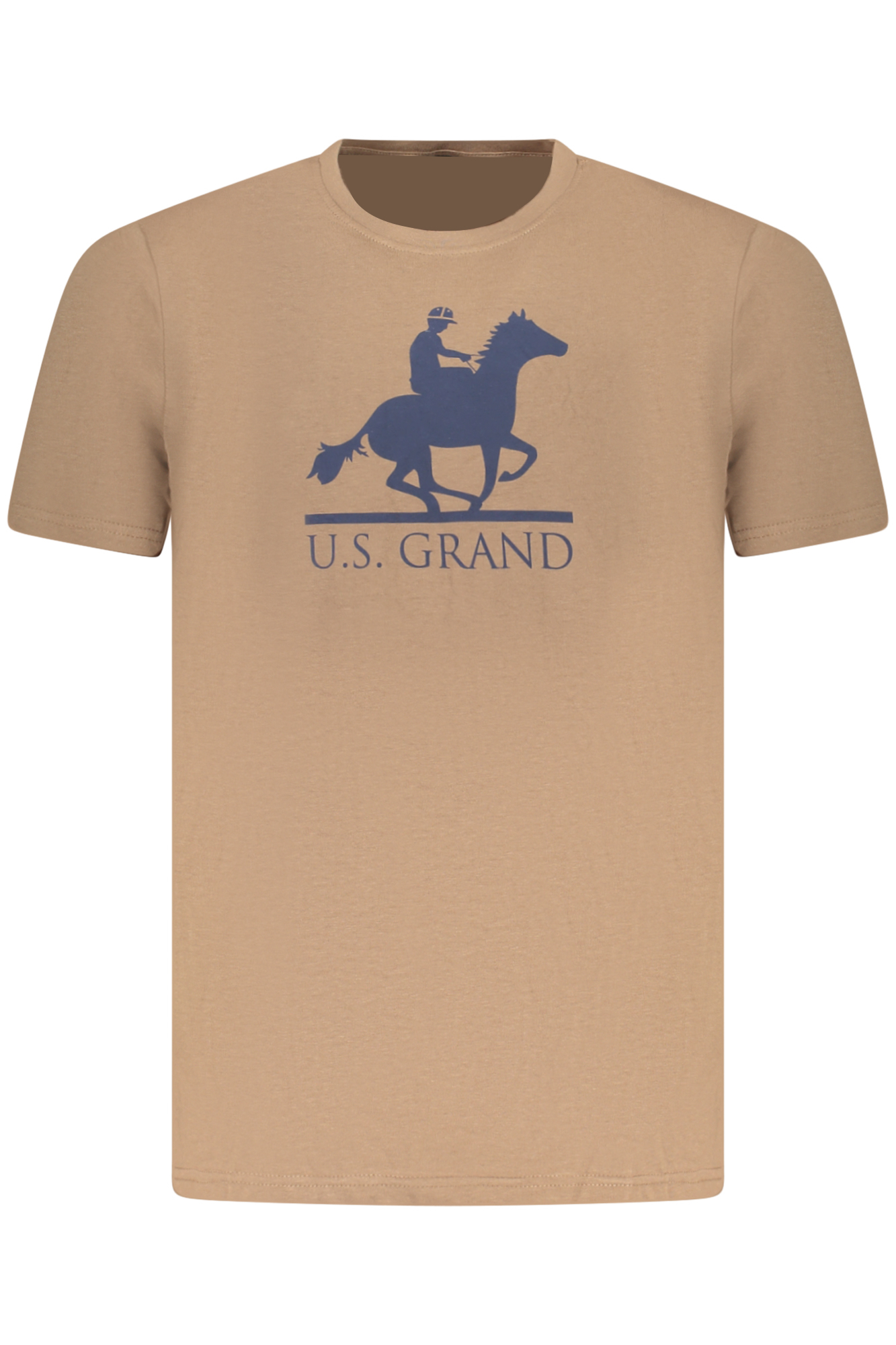 U.S. GRAND T-SHIRT MANICHE CORTE UOMO MARRONE