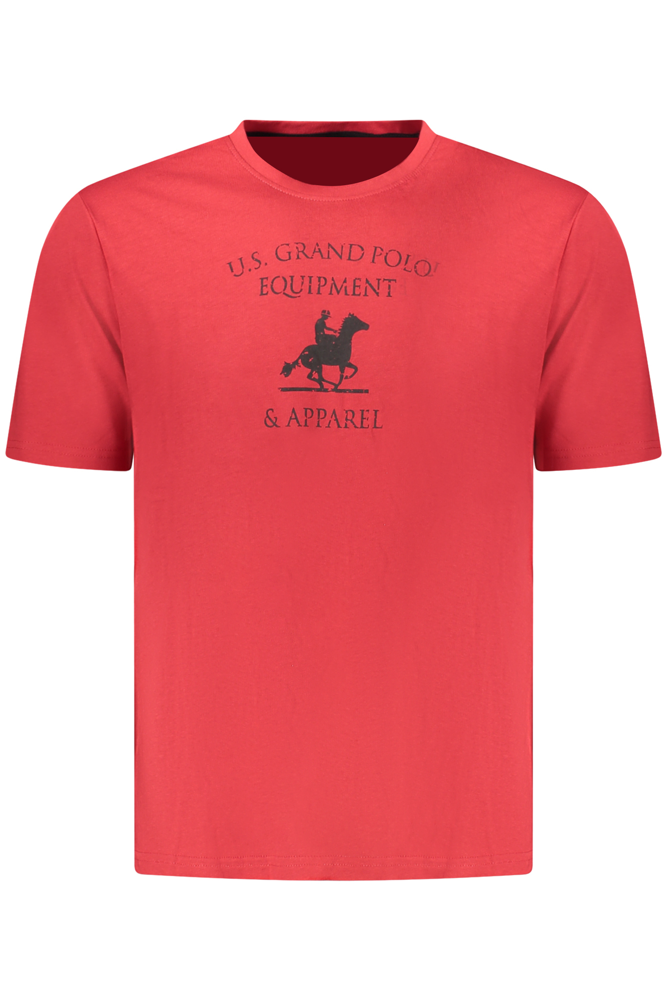 U.S. GRAND T-SHIRT MANICHE CORTE UOMO ROSSO