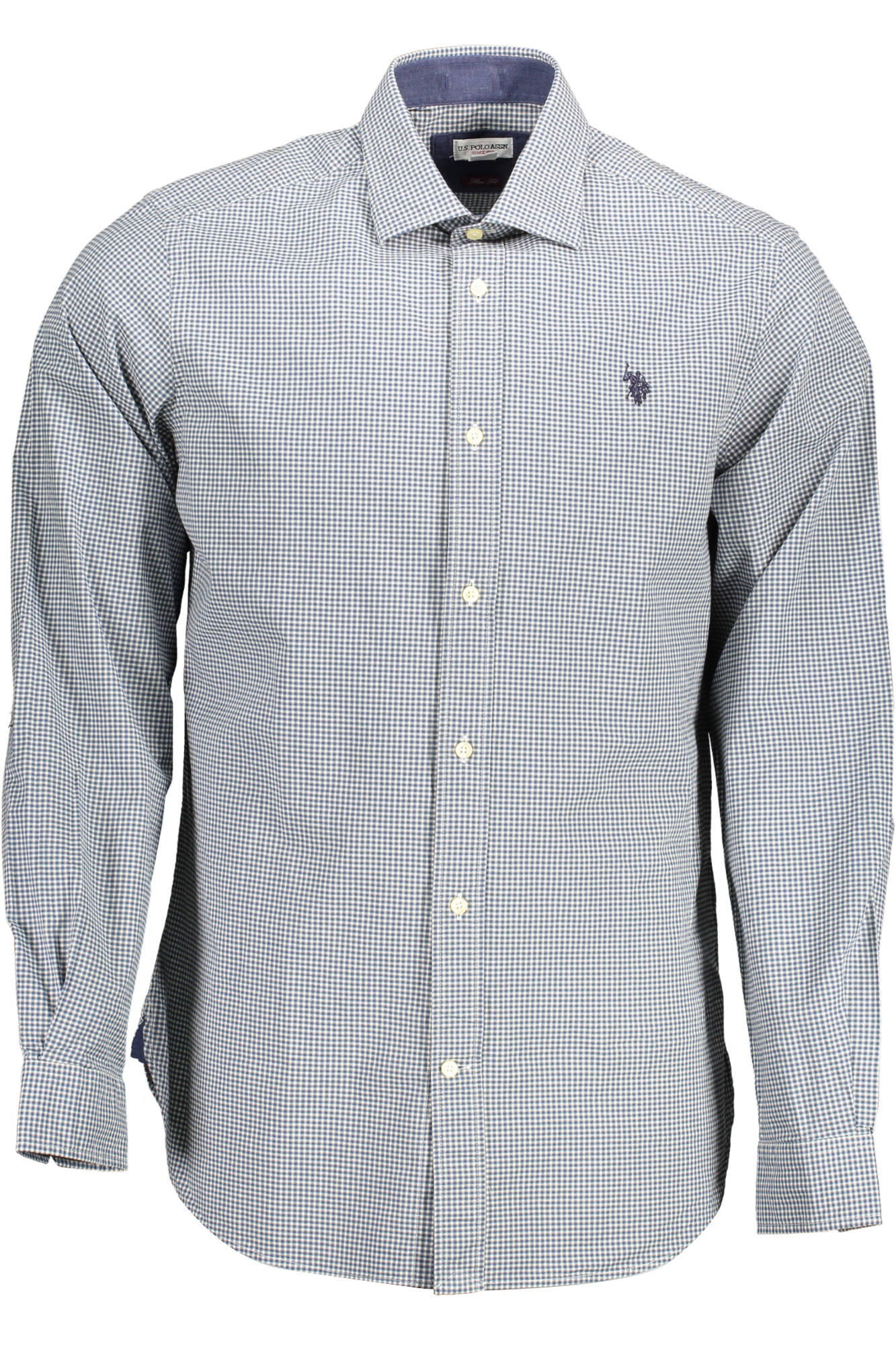 U.S. POLO CAMICIA MANICHE LUNGHE UOMO AZZURRO