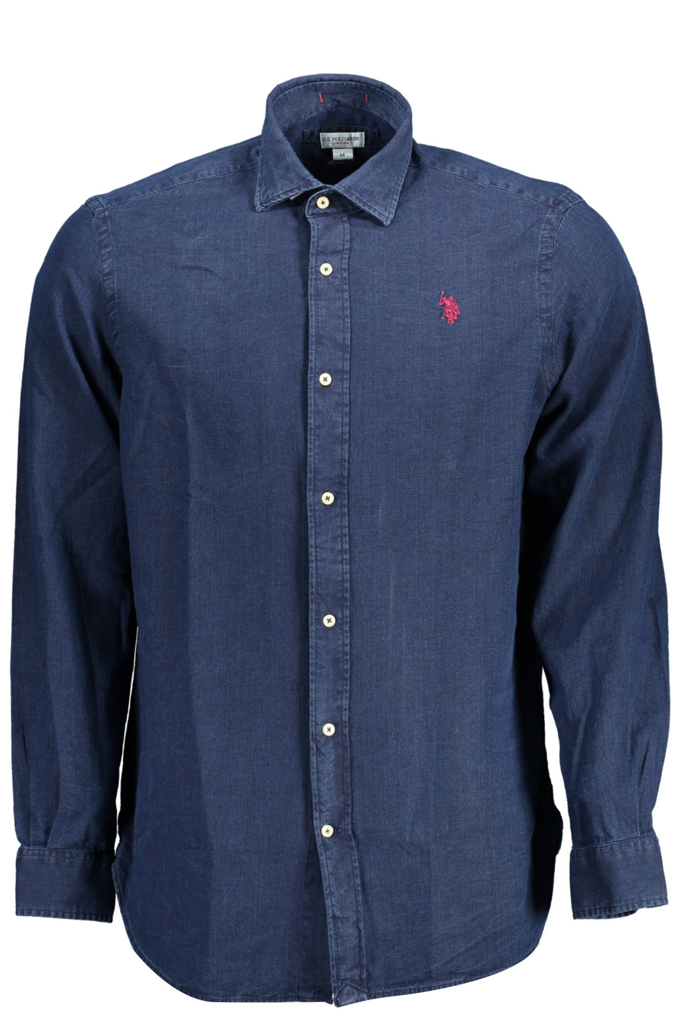 U.S. POLO CAMICIA MANICHE LUNGHE UOMO BLU