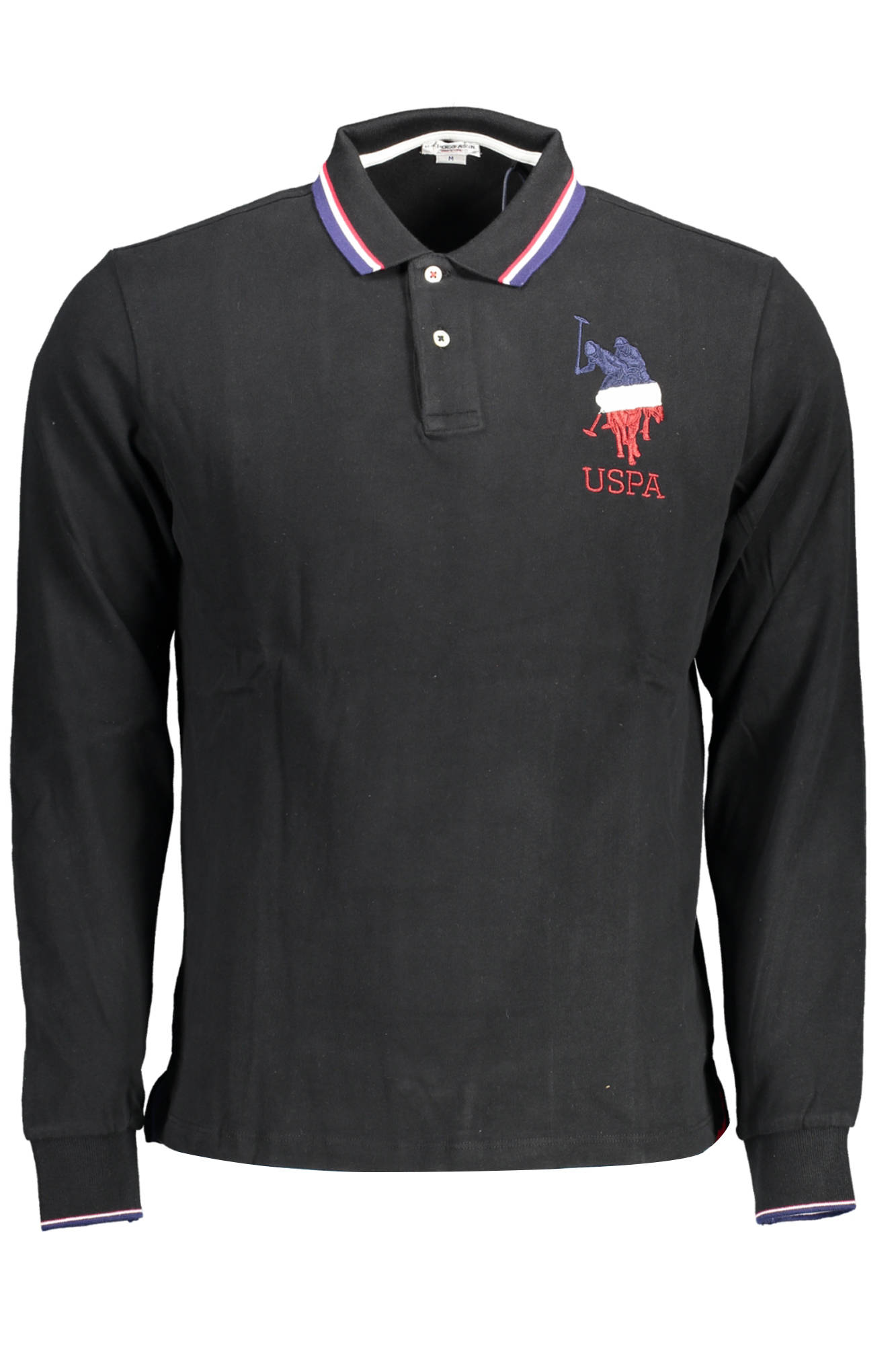 U.S. POLO POLO MANICHE LUNGHE UOMO NERO