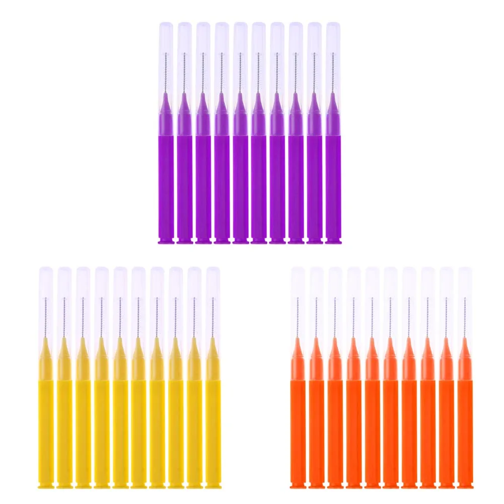 8-40PCS Spazzole interdentali Filo interdentale Stuzzicadenti Apparecchi ortodontici Spazzola Strumento per la pulizia dei denti Denti Igiene orale