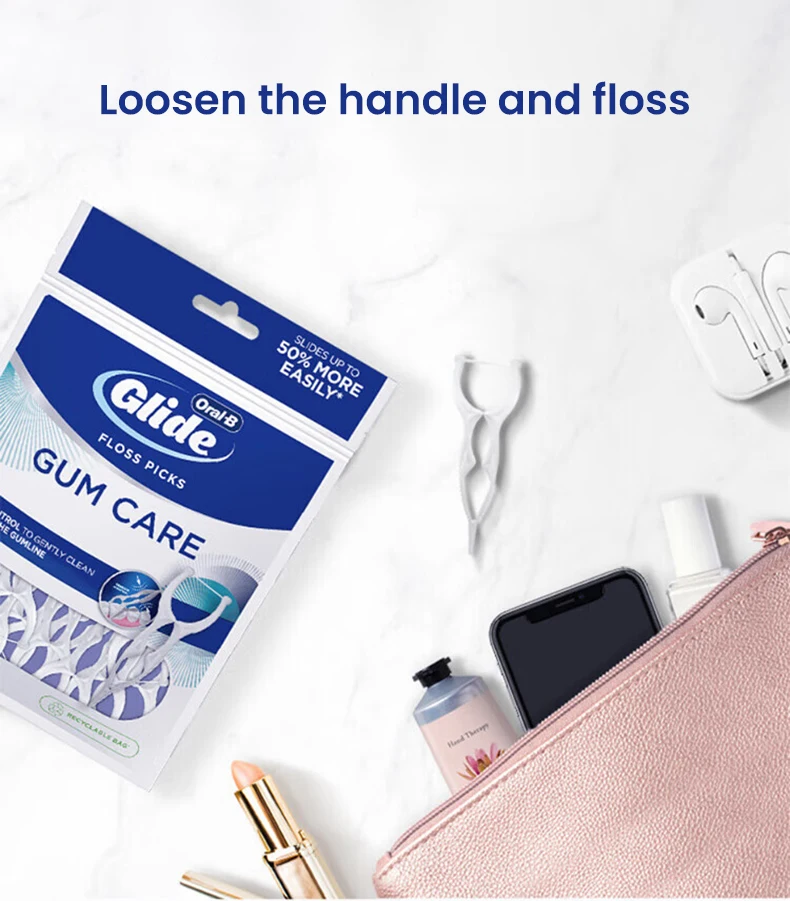 Confezione da 30 pezzi per plettri per filo interdentale ORal B Glide Pro Health ADVANCED Confezione da 30 pezzi per plettri per filo interdentale ORal B Glide Pro Health ADVANCED