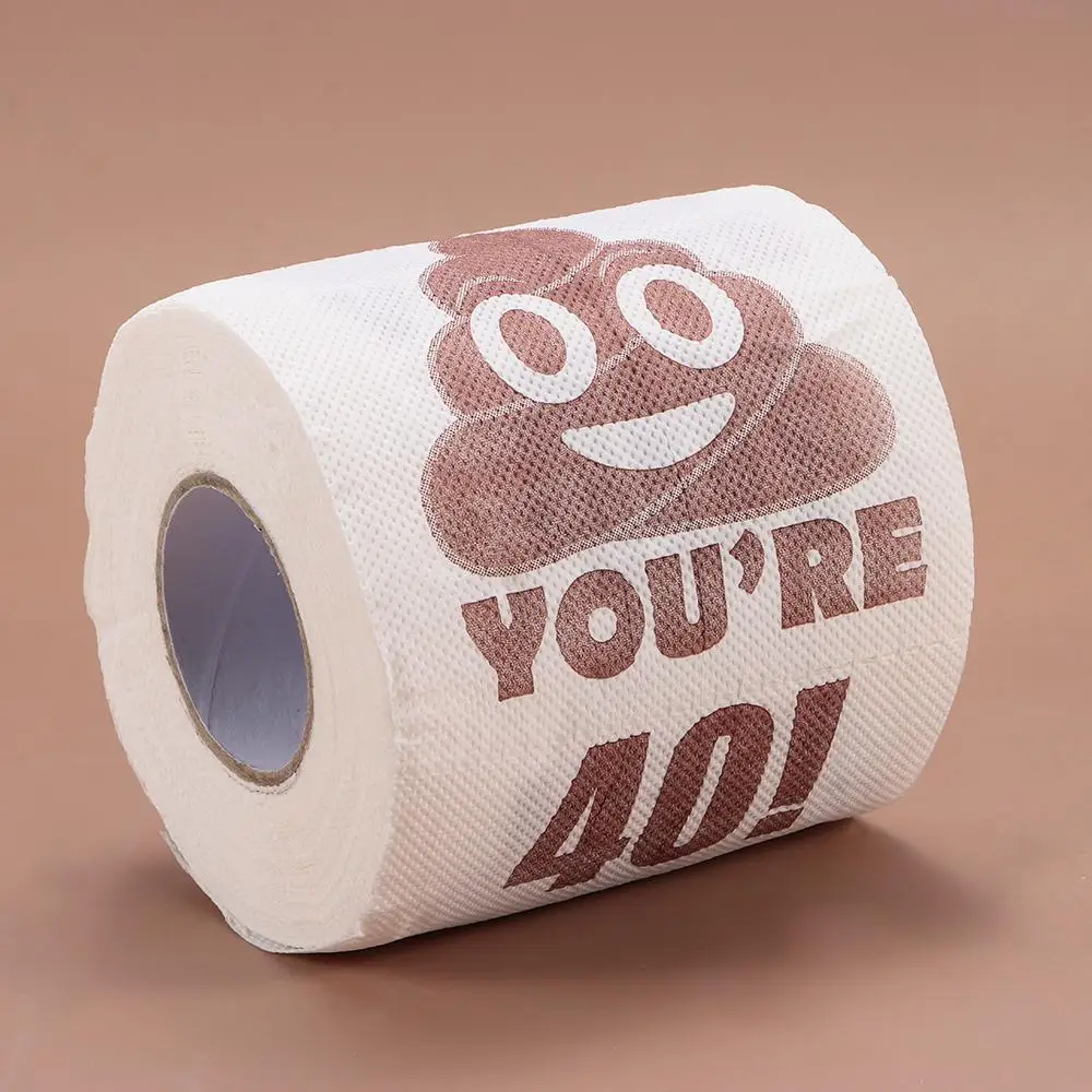 1 rotolo di cartoni animati per regali di compleanno, decorazioni, rotolo di fazzoletti, stampati, divertenti asciugamani di carta, carta igienica, rotoli di compleanno divertenti