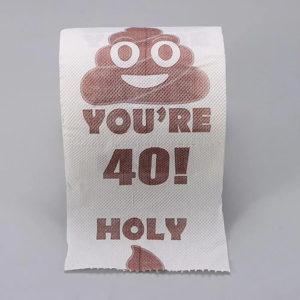 1 rotolo di cartoni animati per regali di compleanno, decorazioni, rotolo di fazzoletti, stampati, divertenti asciugamani di carta, carta igienica, rotoli di compleanno divertenti