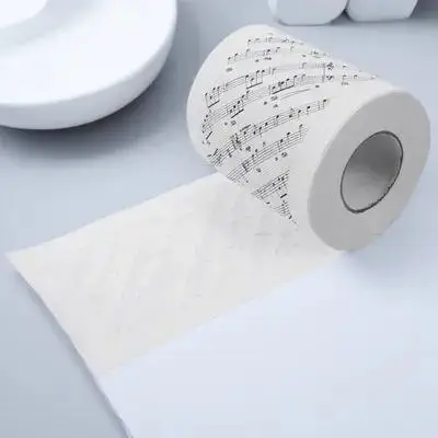 Carta igienica con note musicali 1 rotolo di carta igienica stampata per la decorazione Idea regalo Rotolo di carta igienica morbida e confortevole per la pelle