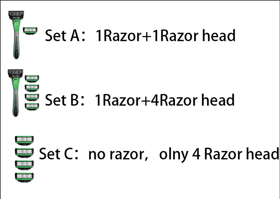 Set da barba per rasoio manuale a 7 strati da uomo con lame sostituibili Coltello per rasoio per depilazione Nessun danno alla pelle Set da barba per rasoio manuale a 7 strati da uomo con lame sostituibili Coltello per rasoio per depilazione Nessun danno alla pelle