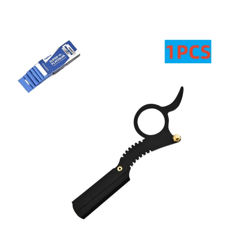 199-Rasoio per pollice in acciaio inossidabile e rasoio dritto tradizionale + raschietto per taglio capelli 199-Rasoio per pollice in acciaio inossidabile e rasoio dritto tradizionale + raschietto per taglio capelli