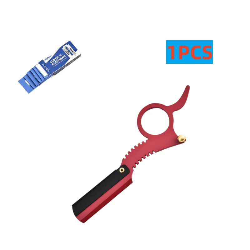 199-Rasoio per pollice in acciaio inossidabile e rasoio dritto tradizionale + raschietto per taglio capelli 199-Rasoio per pollice in acciaio inossidabile e rasoio dritto tradizionale + raschietto per taglio capelli