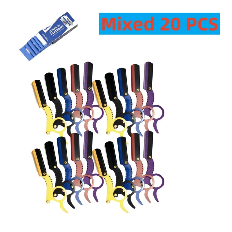 199-Rasoio per pollice in acciaio inossidabile e rasoio dritto tradizionale + raschietto per taglio capelli 199-Rasoio per pollice in acciaio inossidabile e rasoio dritto tradizionale + raschietto per taglio capelli