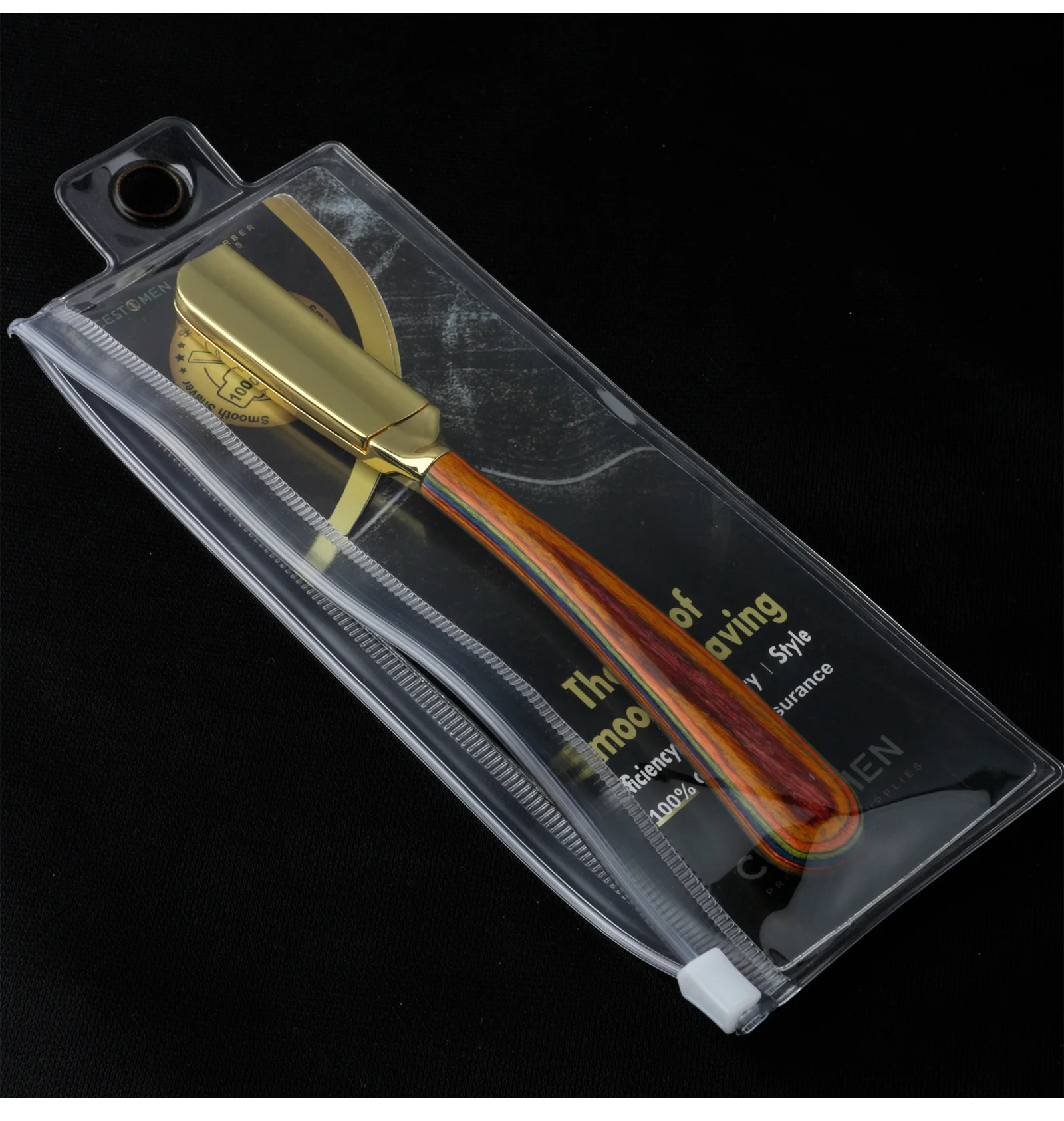 Nuovo rasoio da barba professionale per barba Baber con bordo dritto, strumenti per la depilazione da uomo, manico in legno, impugnatura antiscivolo per la rasatura domestica