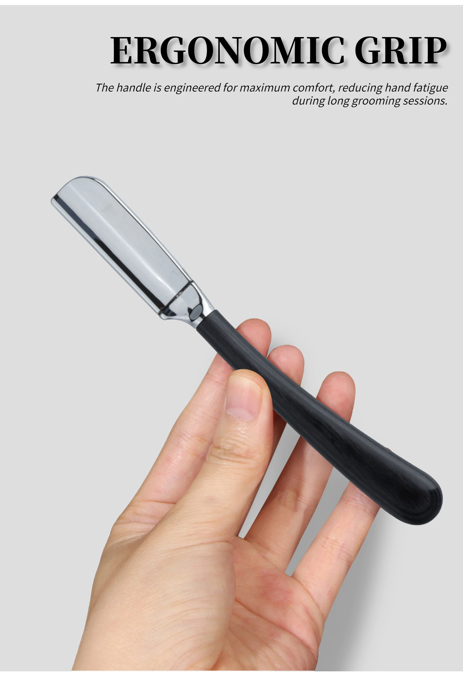 Nuovo rasoio da barba professionale per barba Baber con bordo dritto, strumenti per la depilazione da uomo, manico in legno, impugnatura antiscivolo per la rasatura domestica